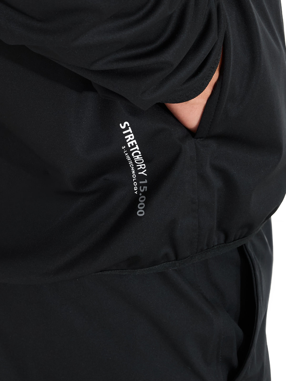 Mens Bounce waterproof hoodie - black-5