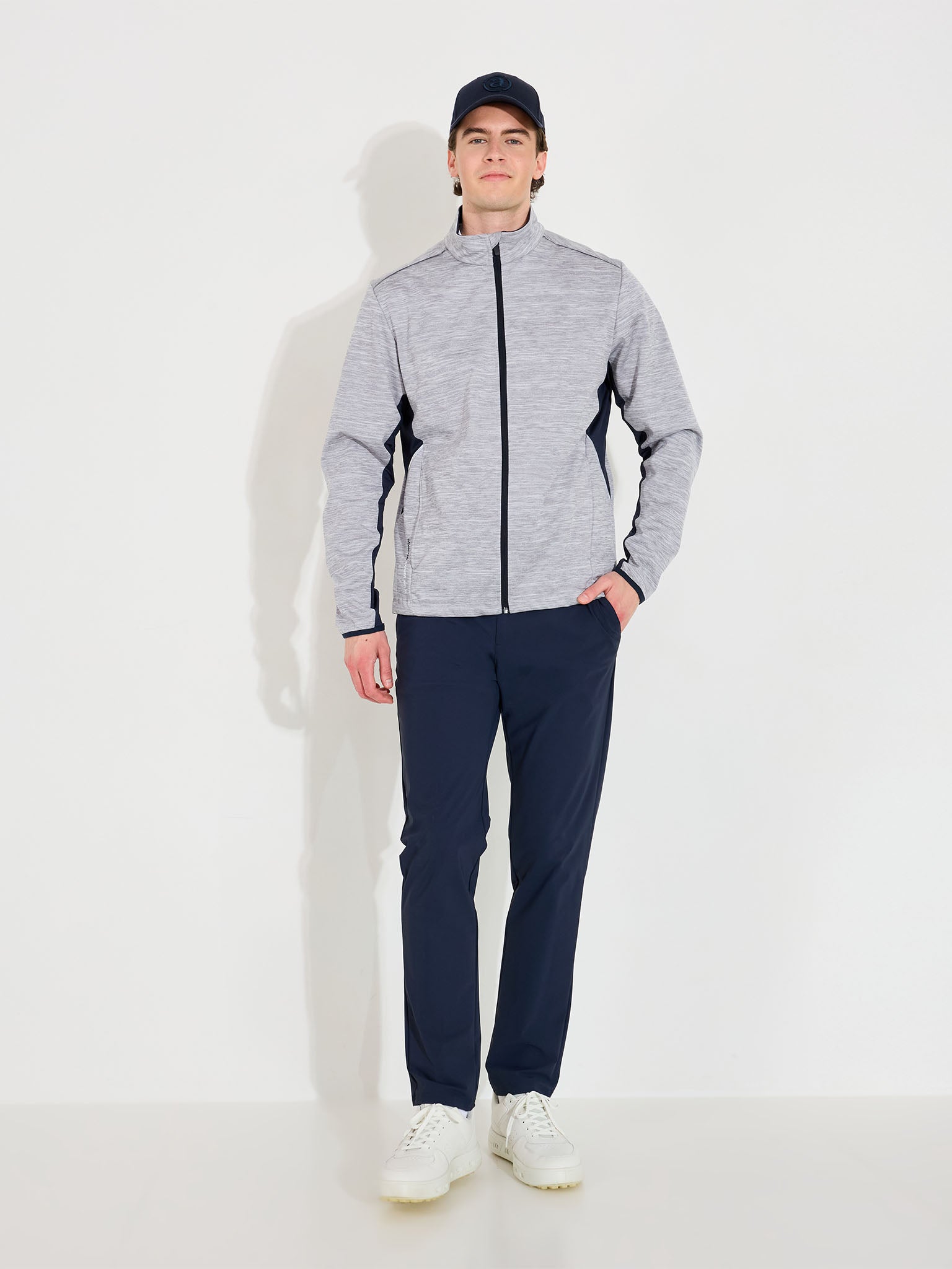 Mens Kingsbarns hybrid jacket - lt.greymelange-4