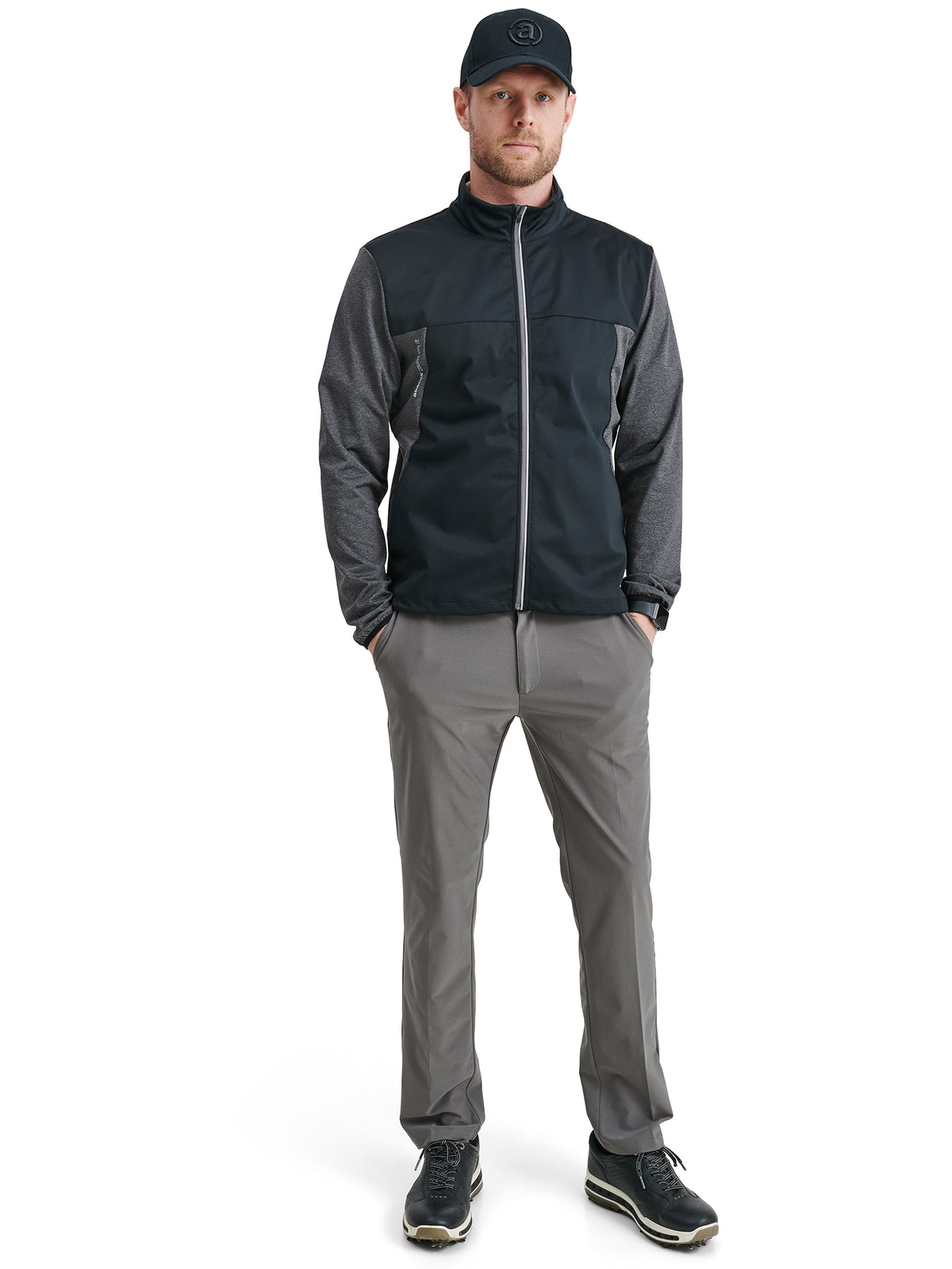 Mens Dornoch softshell hybrid  jacket - dk.greymelange-3