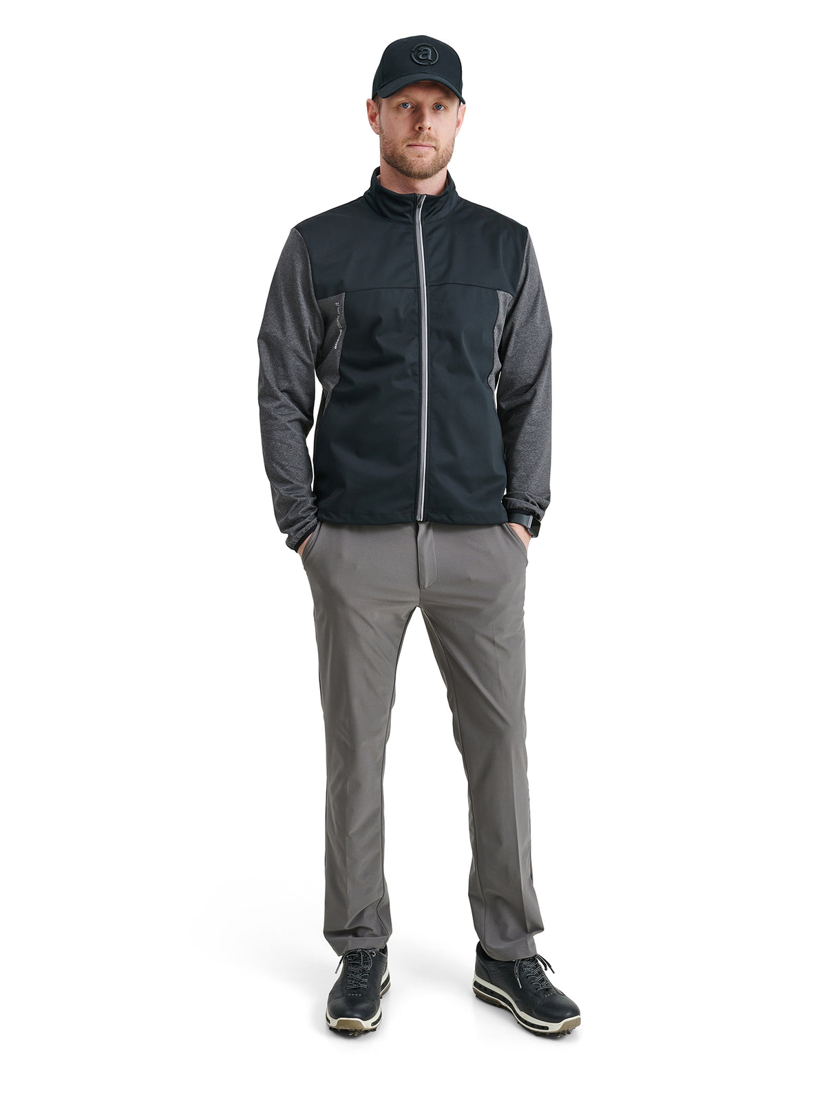 Mens Dornoch softshell hybrid  jacket - dk.greymelange-4
