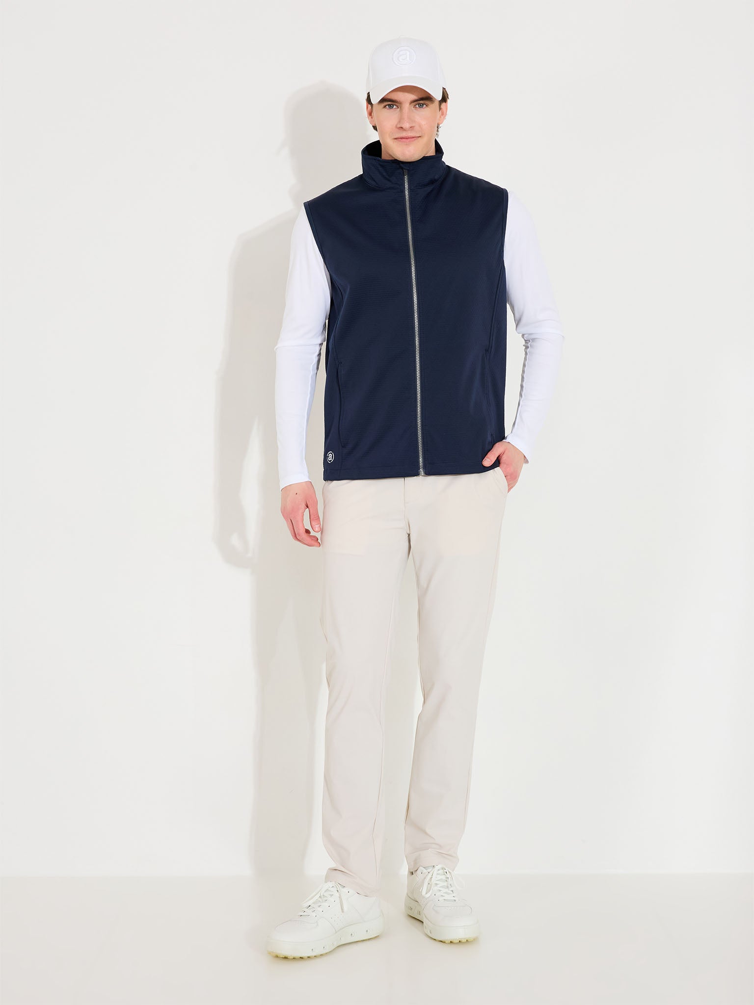 Mens Lytham softshell vest - navy-4