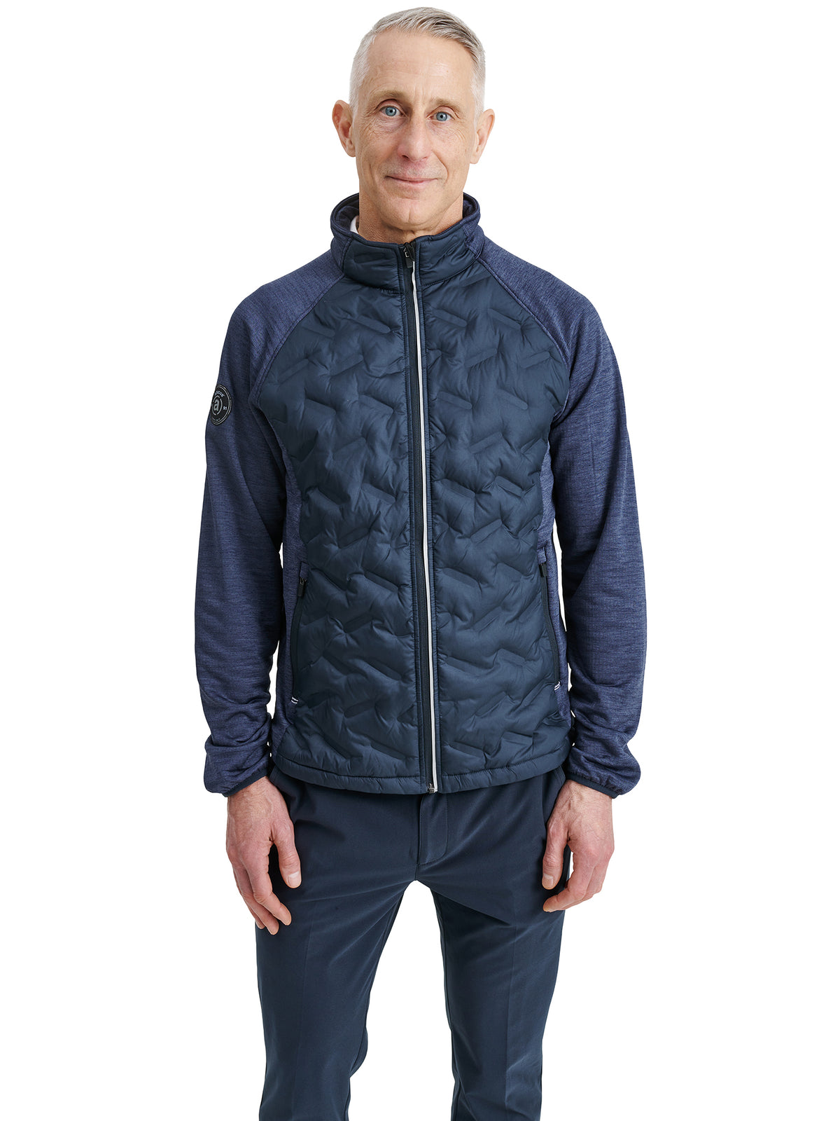 Mens Elgin hybrid  jacket - navy-1