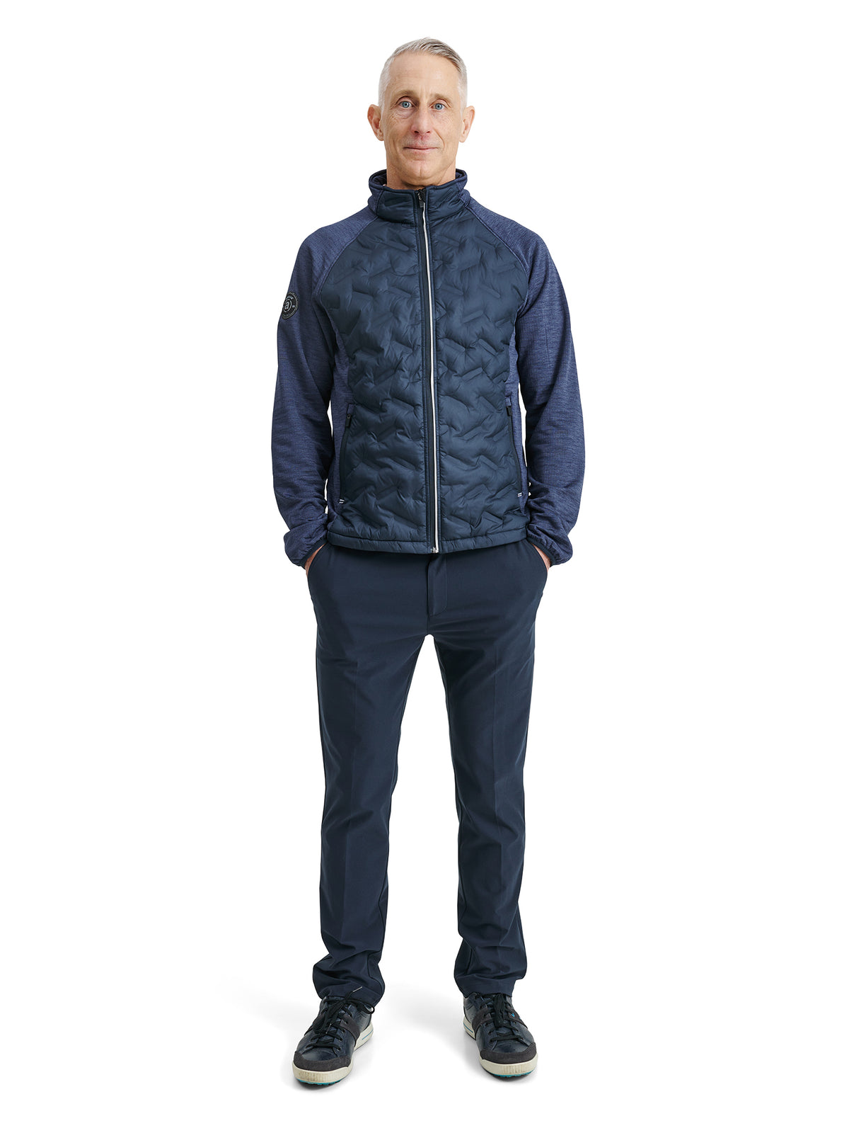 Mens Elgin hybrid  jacket - navy-3