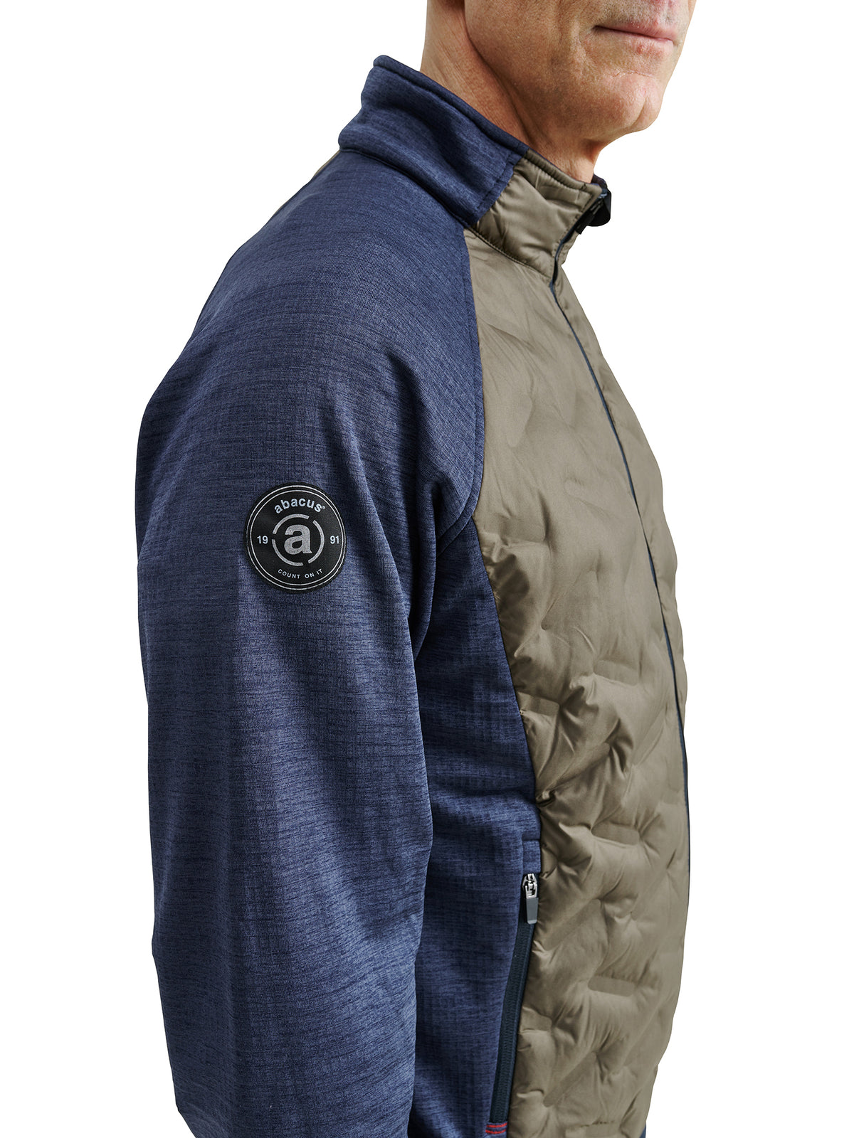 Mens Elgin hybrid  jacket - olive-4
