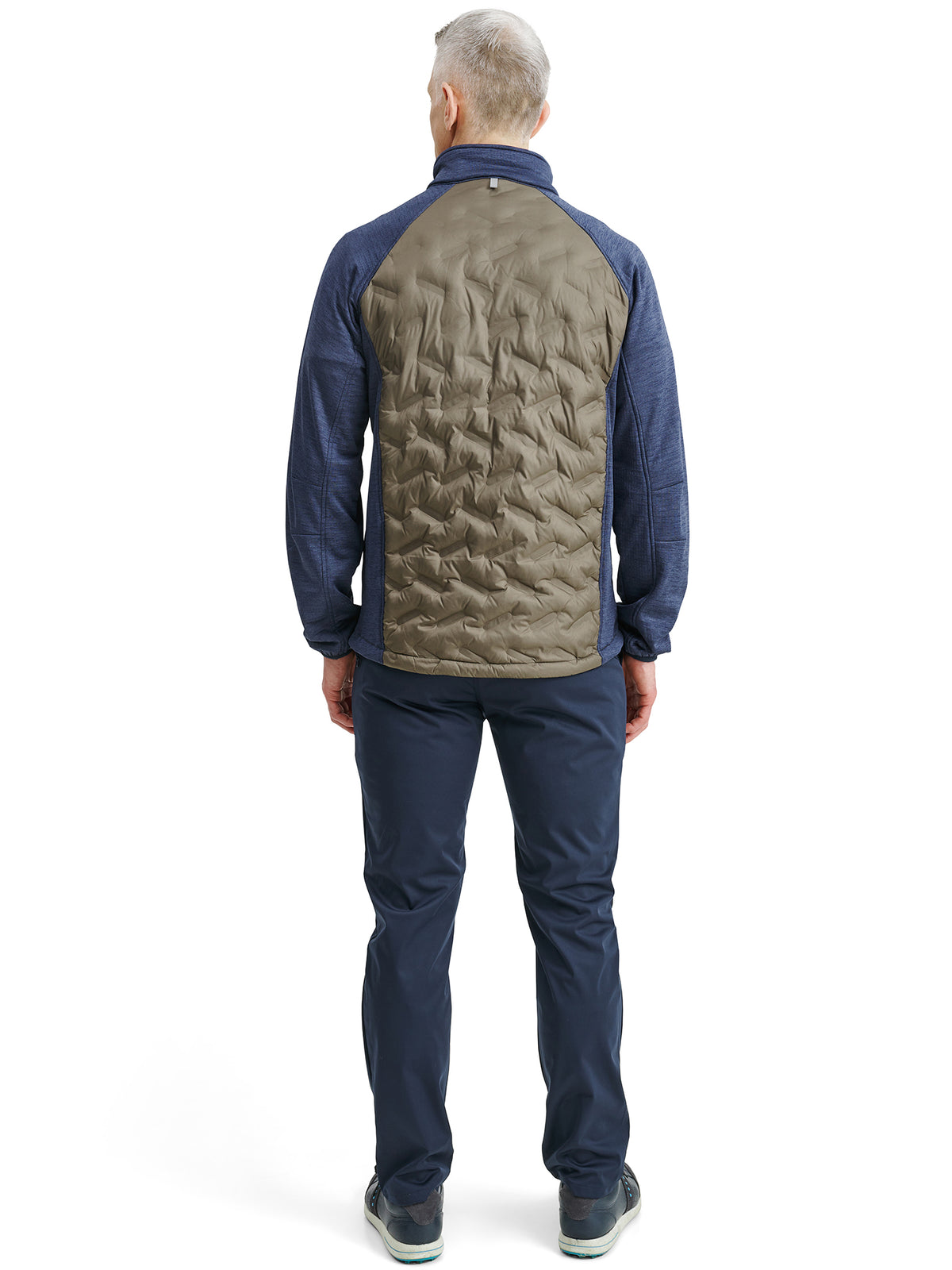 Mens Elgin hybrid  jacket - olive-5