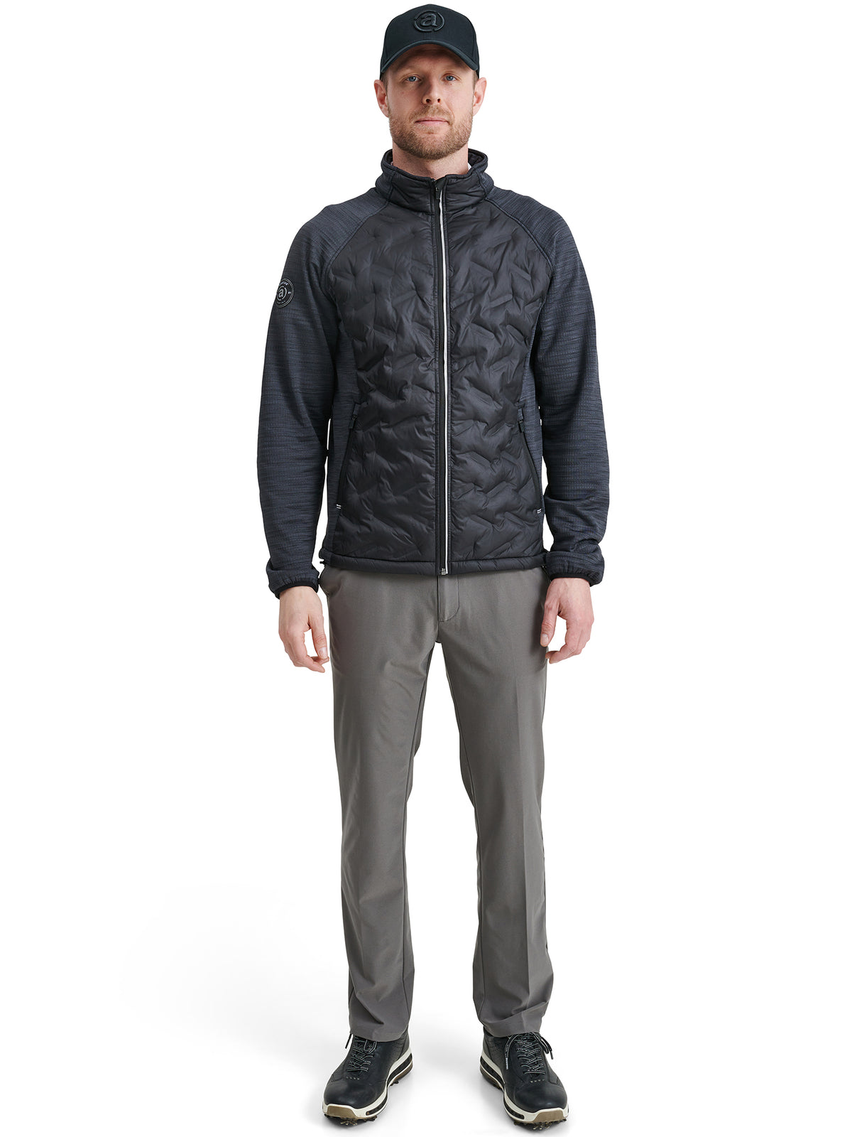 Mens Elgin hybrid  jacket - black-3