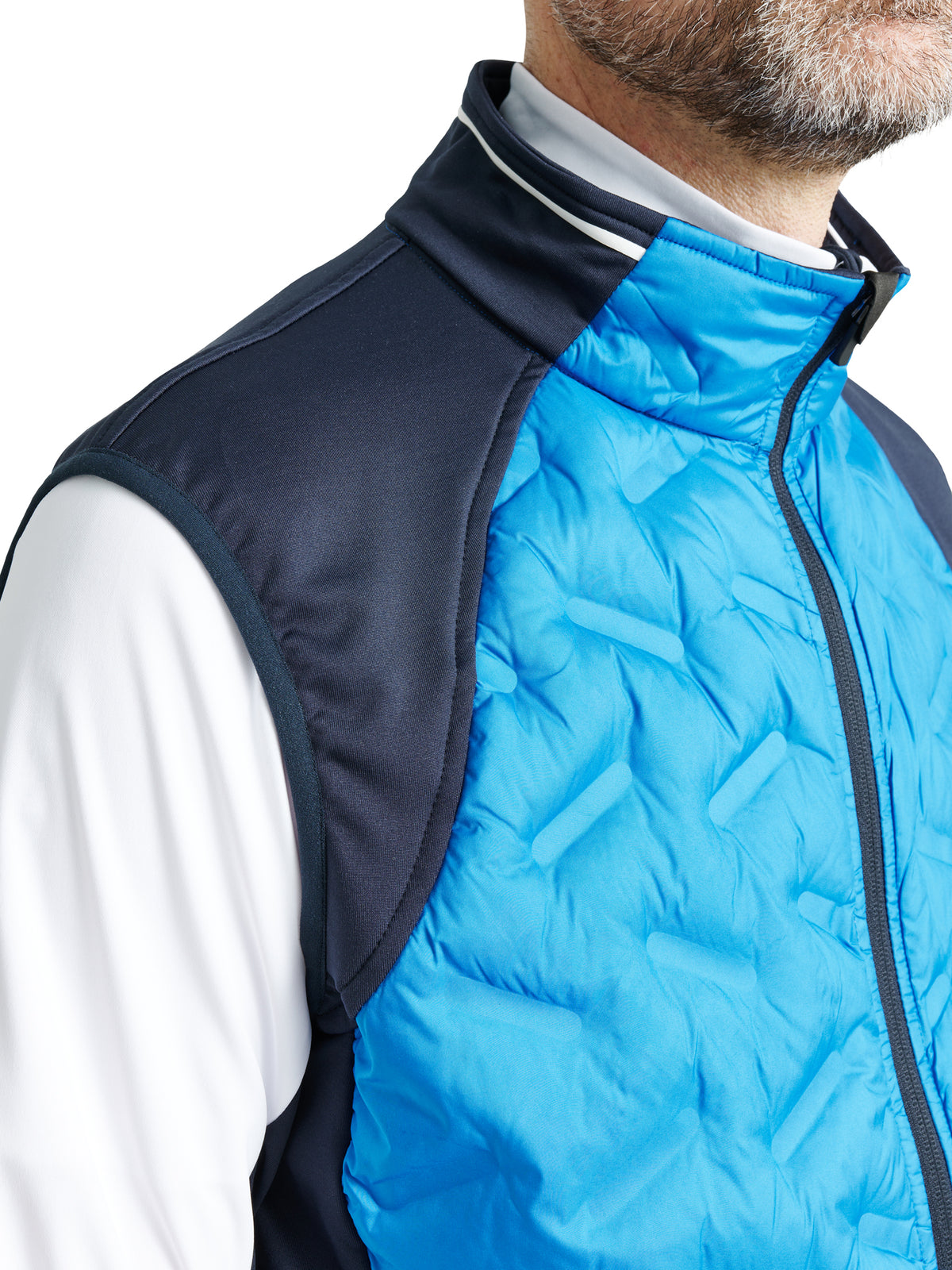 Mens Grove hybrid vest - ocean-3