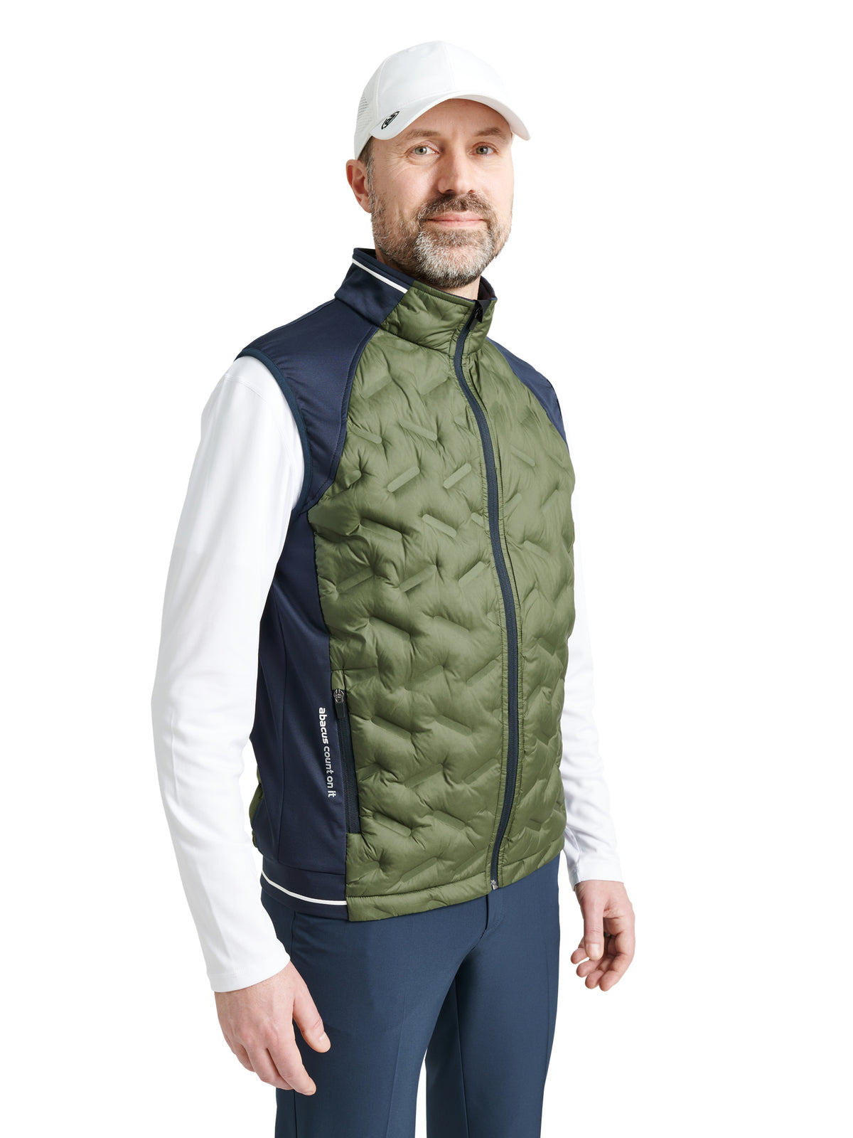 Mens Grove hybrid vest - forest-1