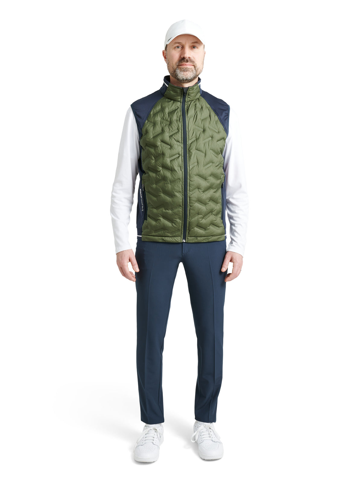 Mens Grove hybrid vest - forest-2