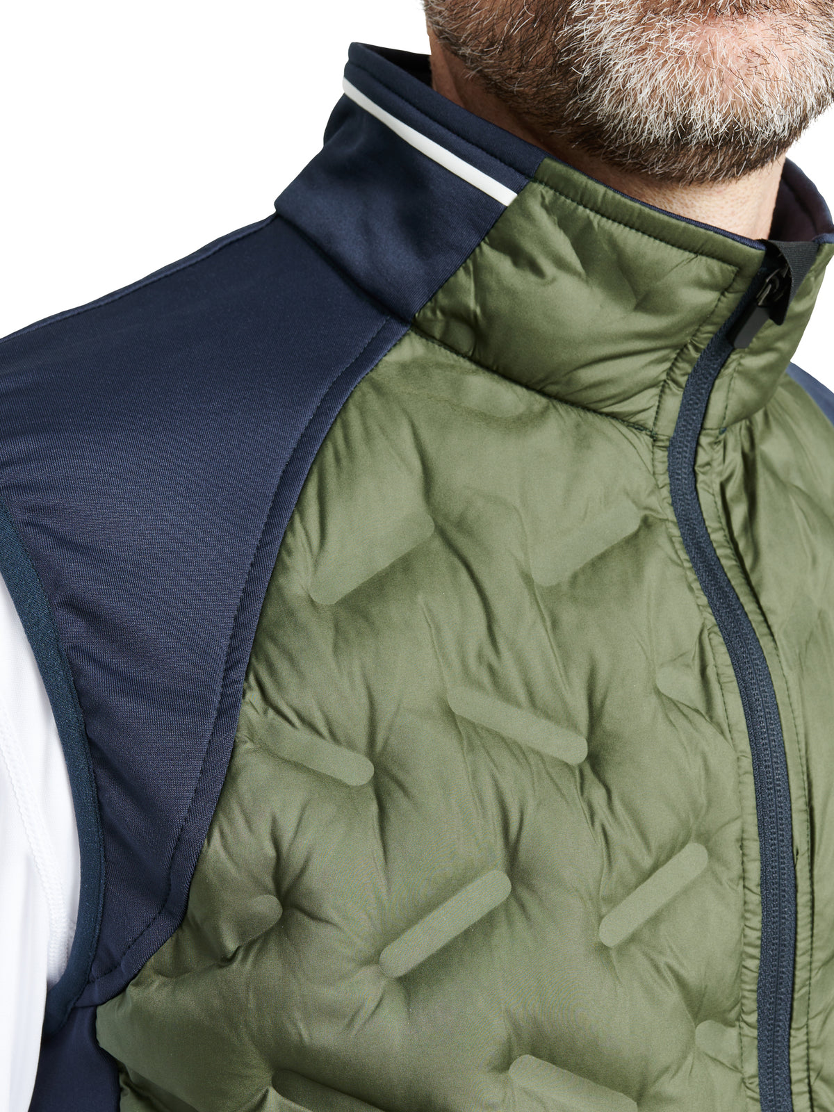 Mens Grove hybrid vest - forest-3