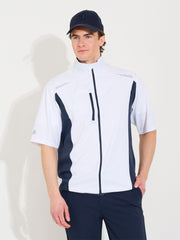 Mens Lanark stretch windshirt - white/navy