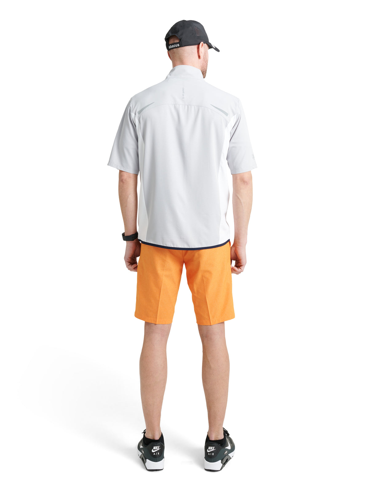 Mens Lanark stretch windshirt - grey/white-5