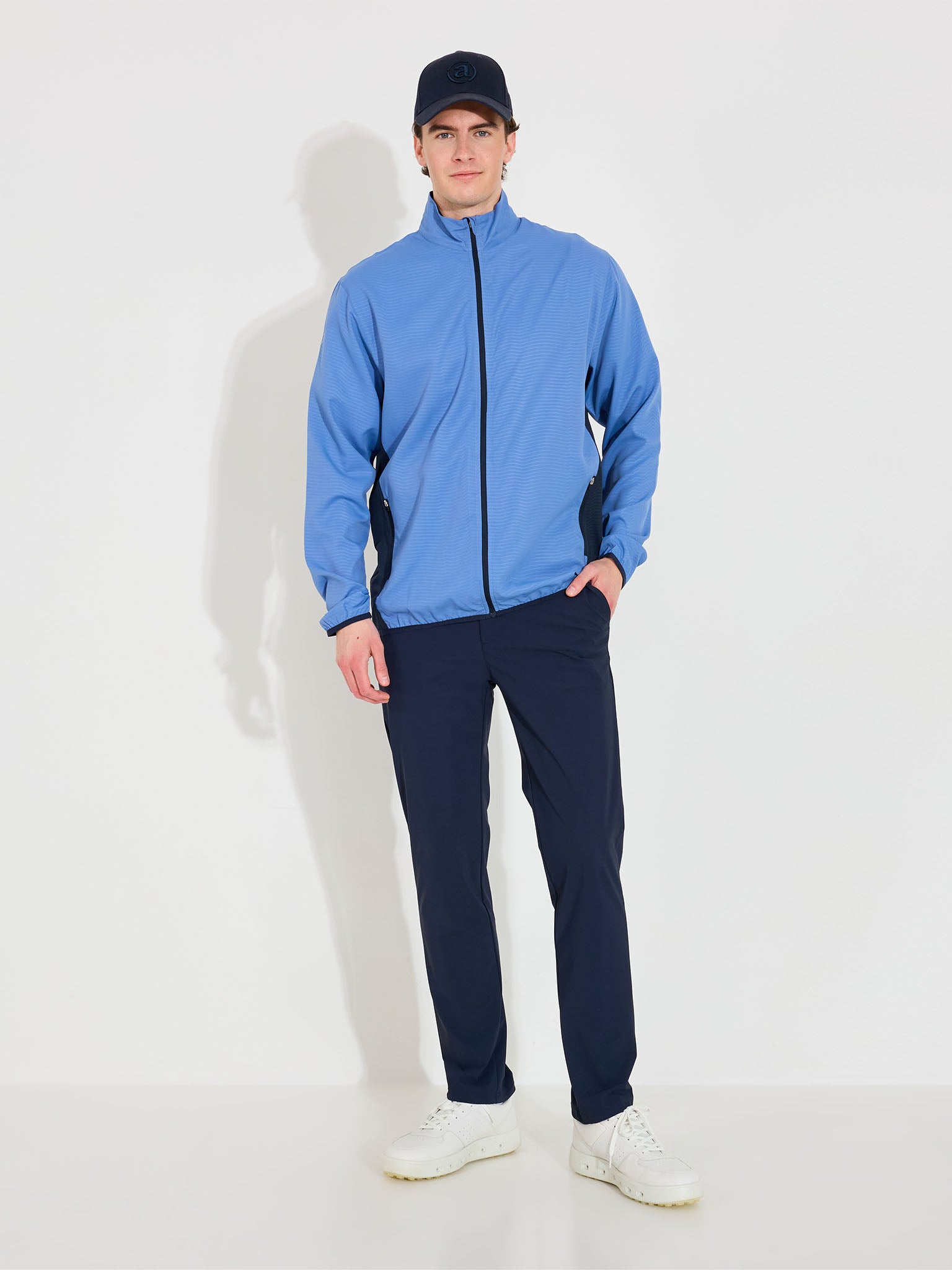 Mens Lanark classics stretch windjacket - horizon blue-4