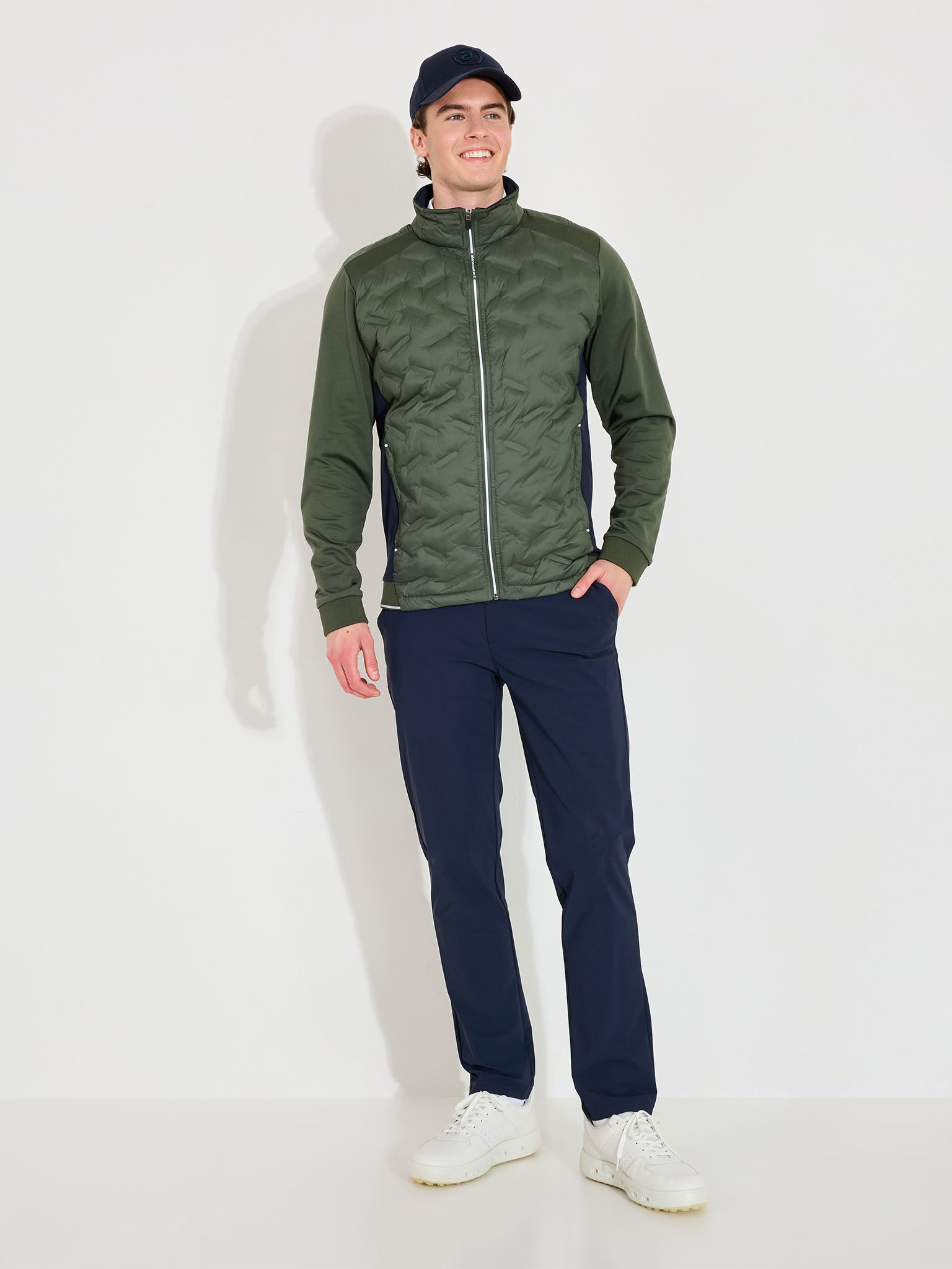 Mens Portrush hybrid jacket - forest-4
