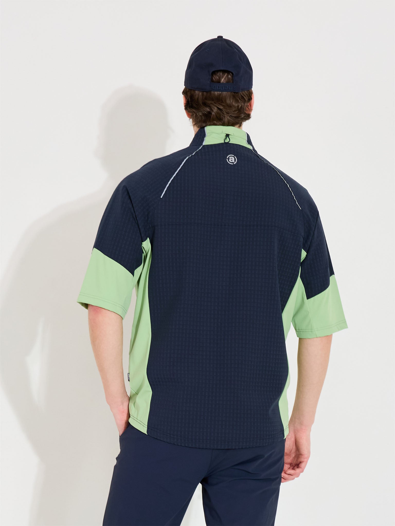 Mens Wedge hybrid shirt - apple/navy