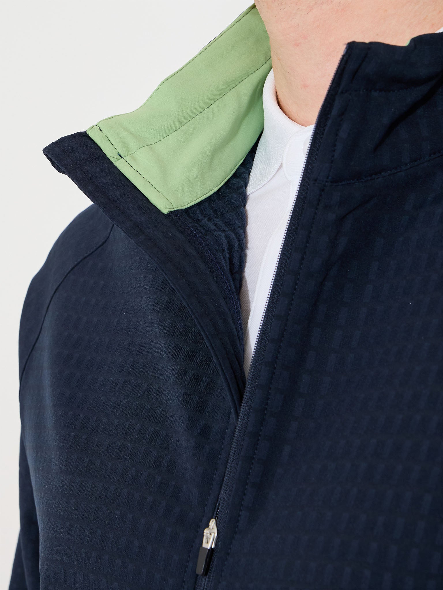 Mens Wedge hybrid shirt - apple/navy-6