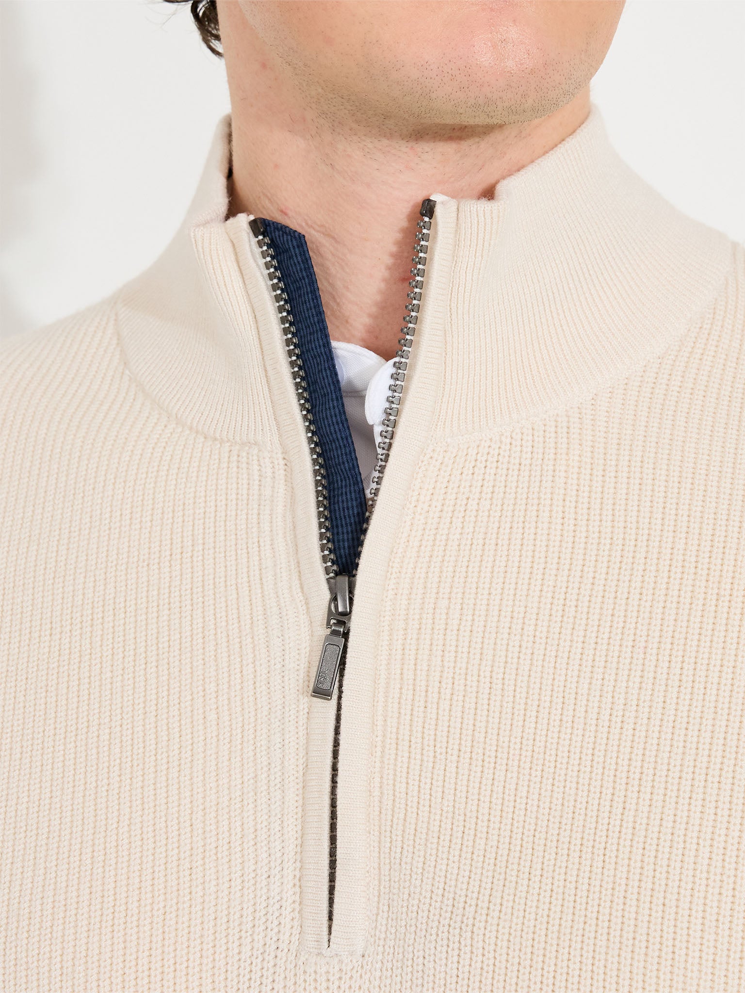 Mens Niblick knitted pullover - clam-6