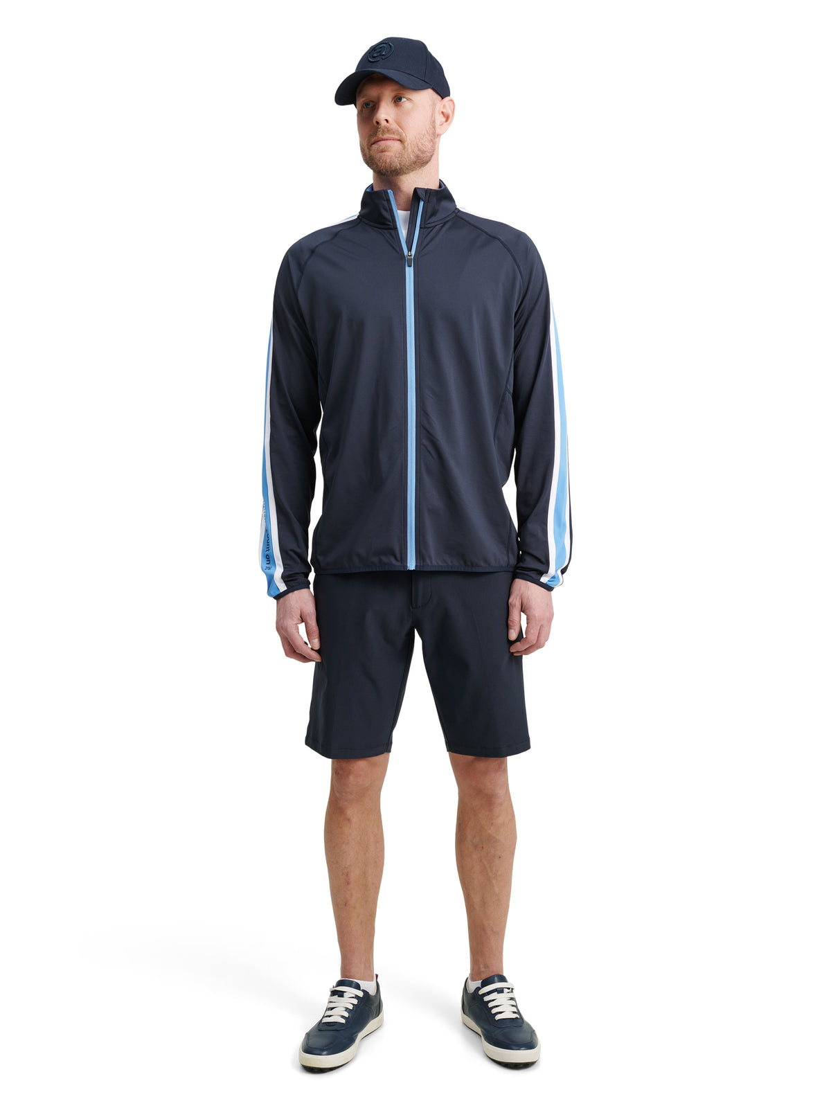 Mens Kinloch midlayer jacket - navy/skyblue-2