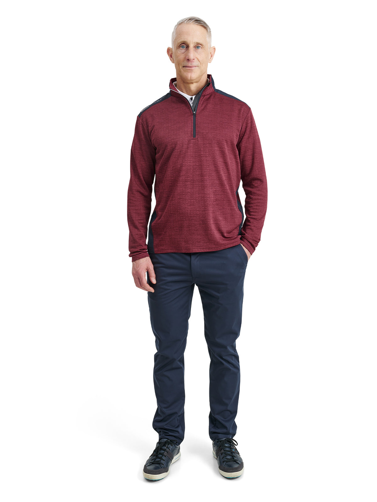 Mens Sunningdale halfzip - cranberry-4