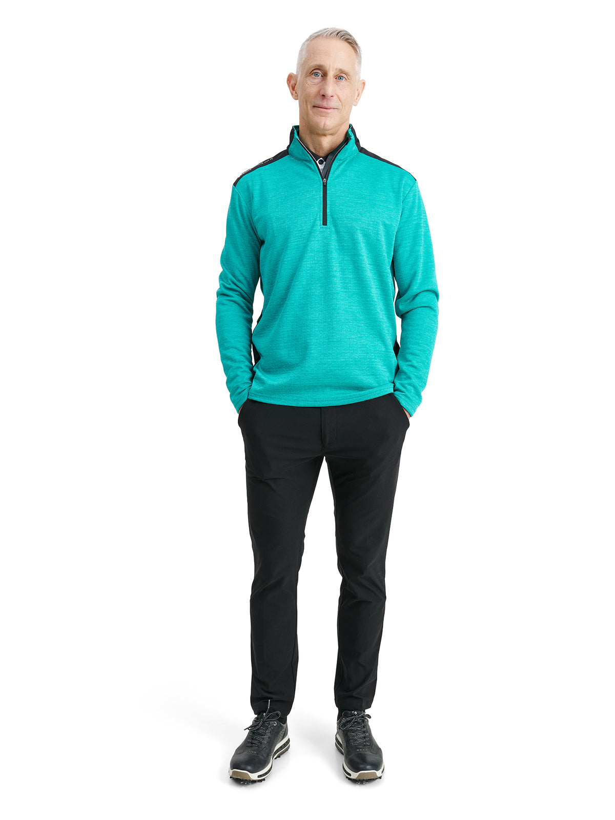 Mens Sunningdale halfzip - eucalyptus-4