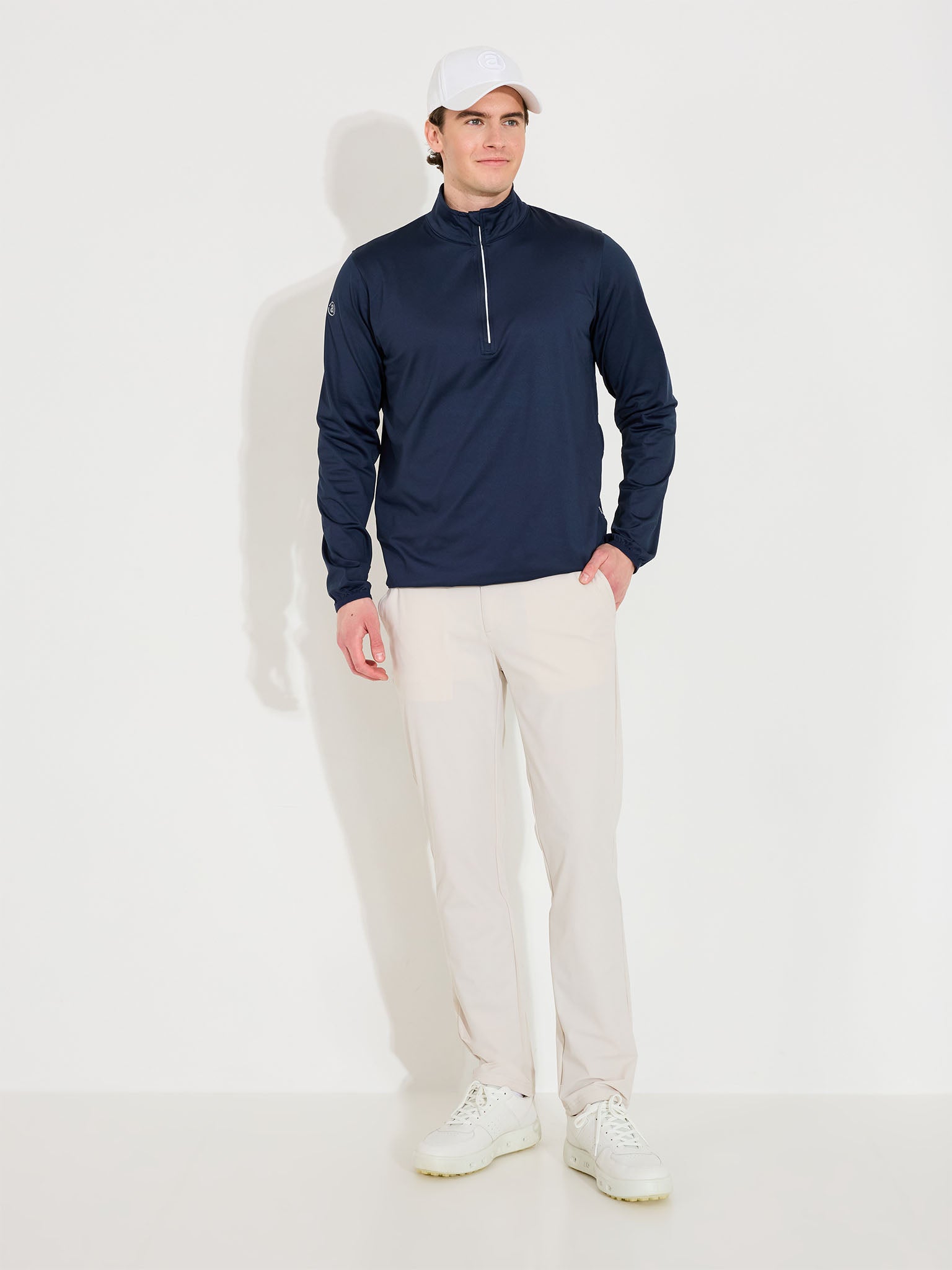 Mens Cradoc halfzip fleece - navy-4