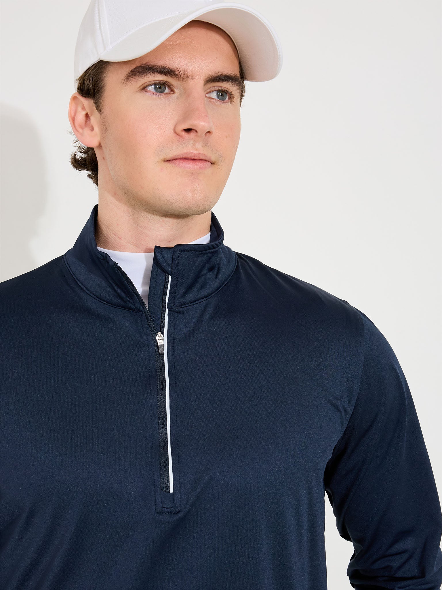 Mens Cradoc halfzip fleece - navy-3