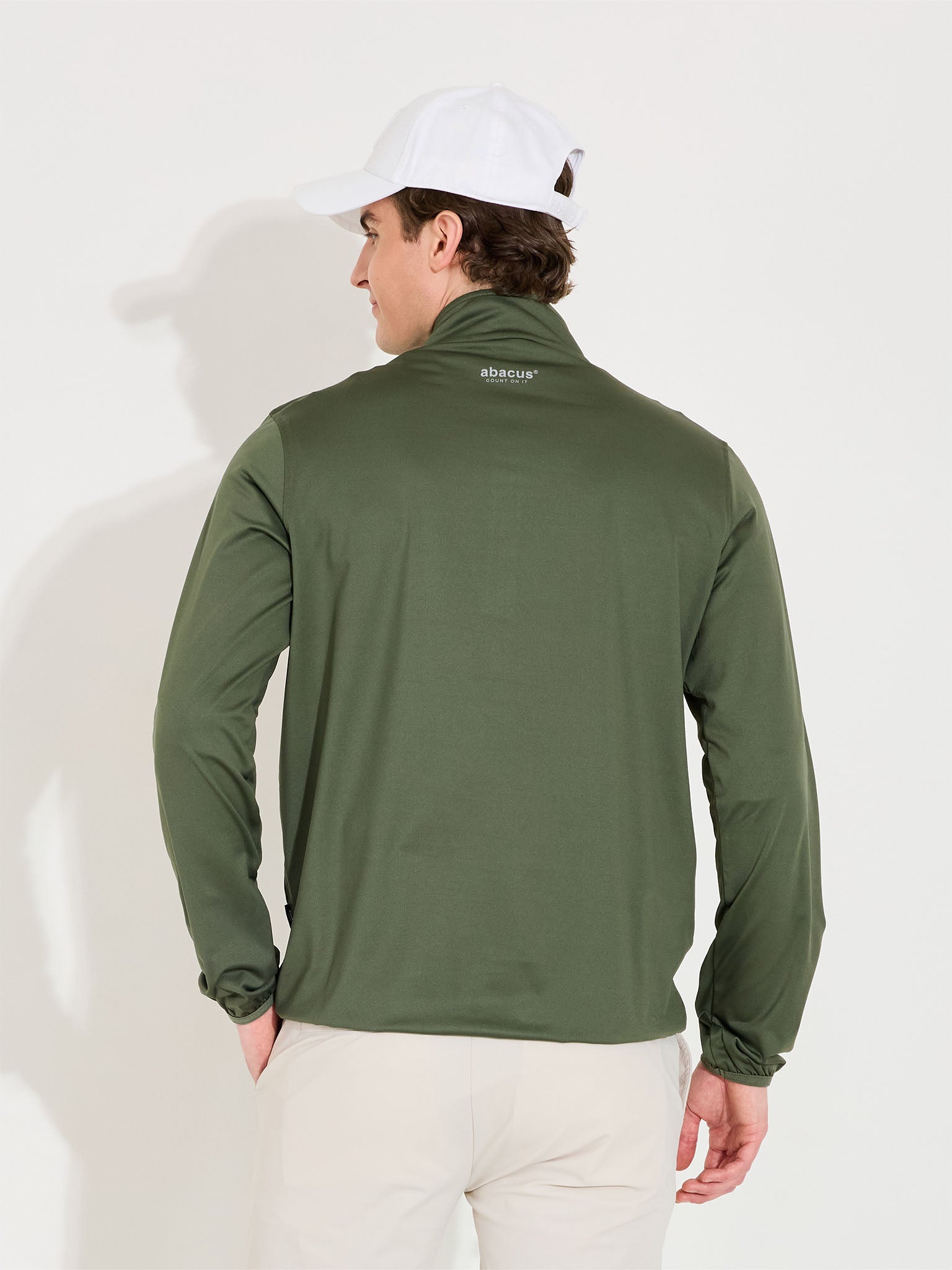 Mens Cradoc halfzip fleece - forest-3