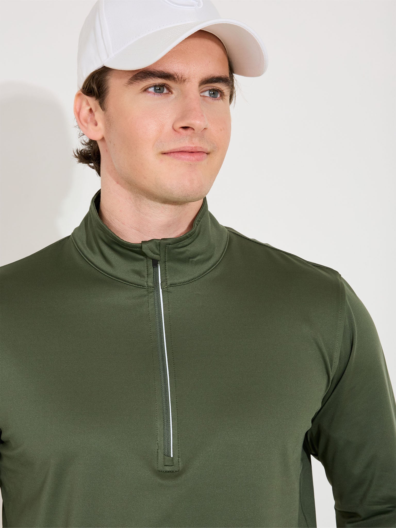 Mens Cradoc halfzip fleece - forest-4