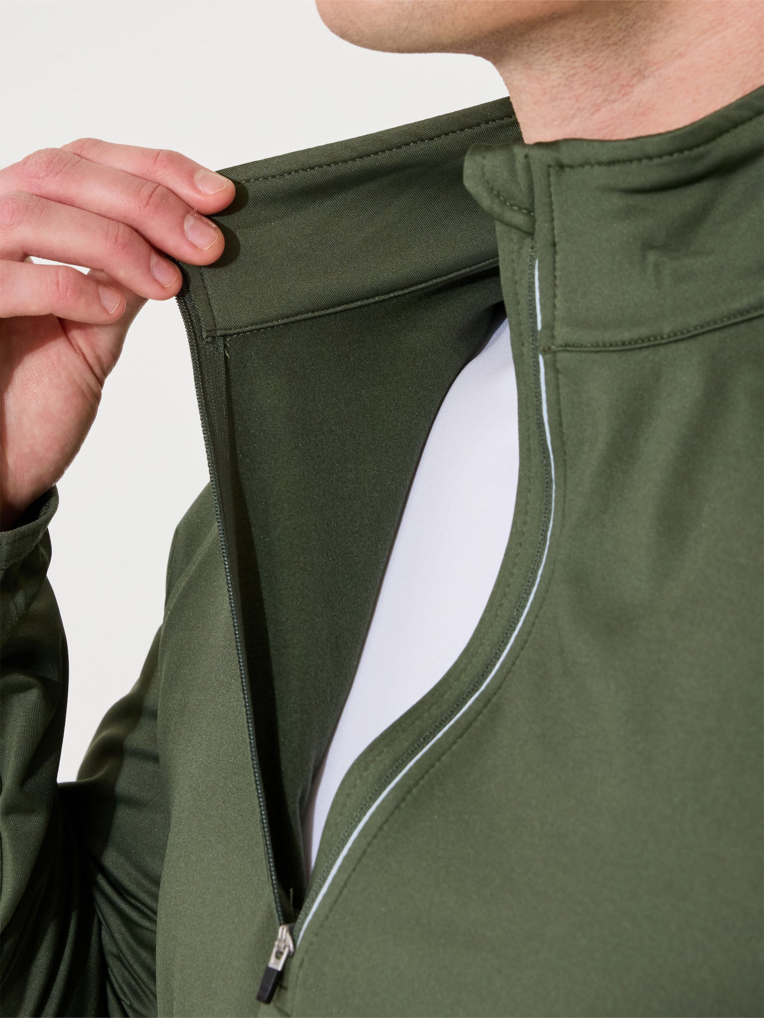 Mens Cradoc halfzip fleece - forest-5
