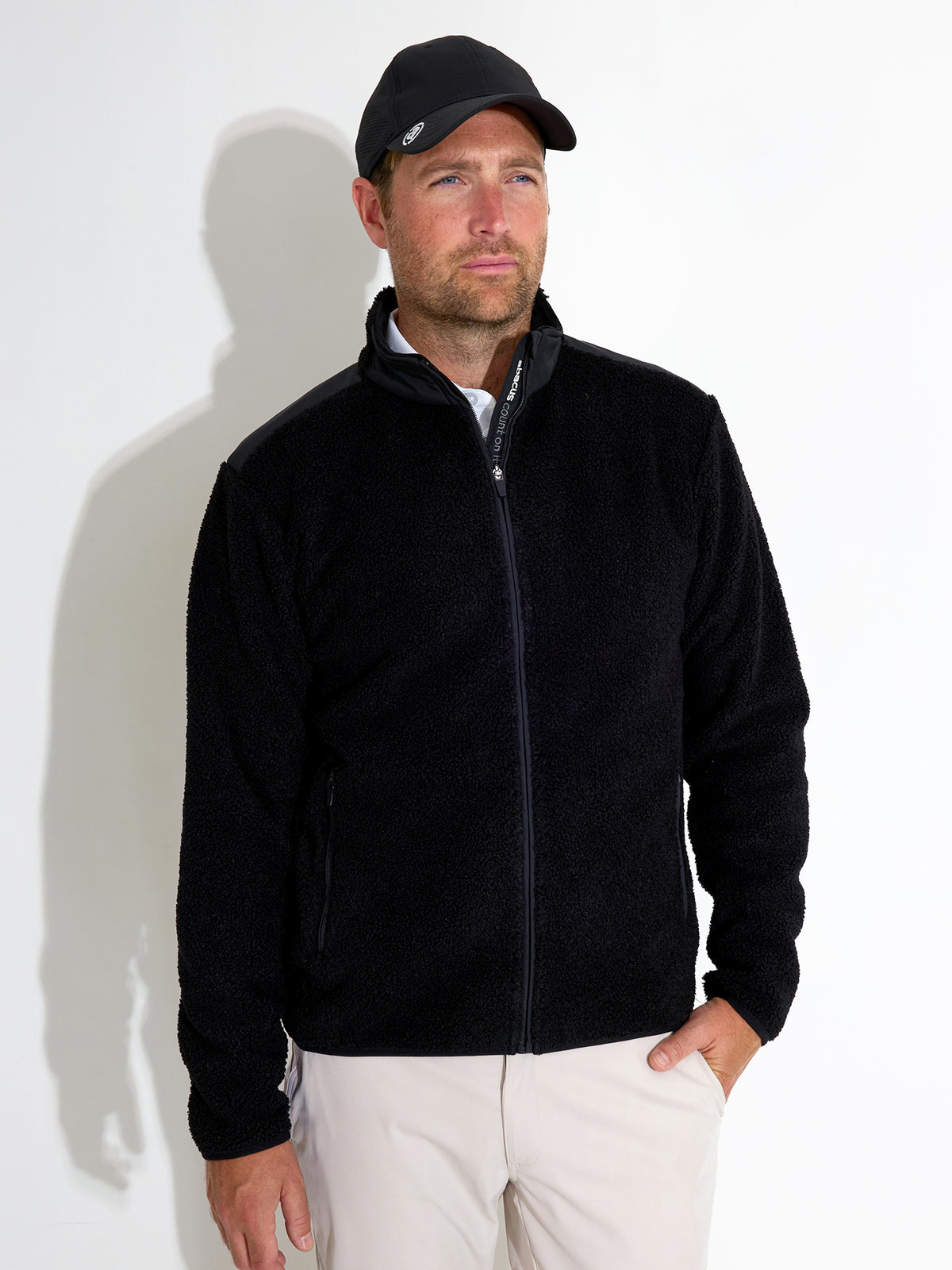 Mens Highlands midlayer - black-1