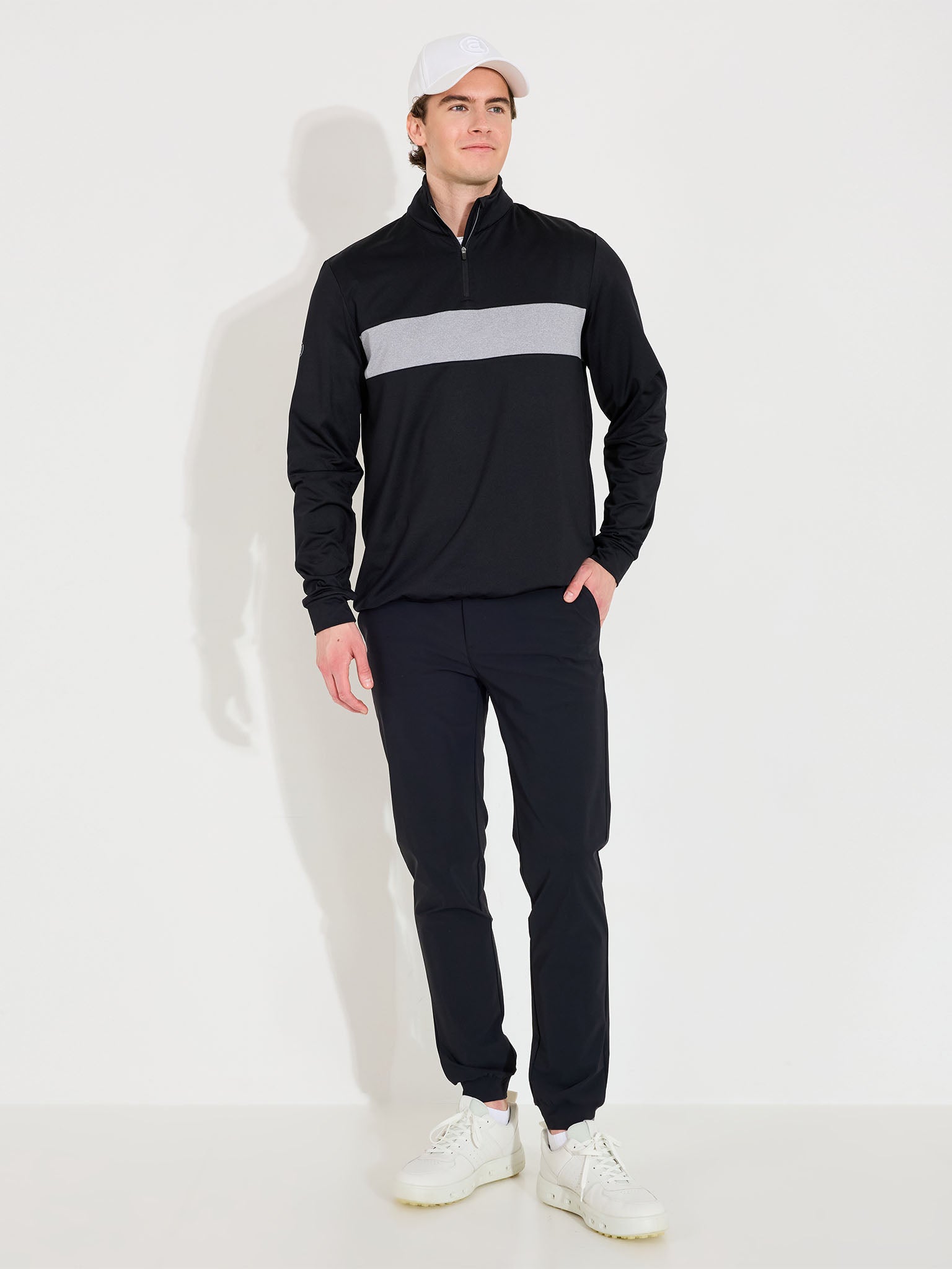Mens Club midlayer - black/lt grey-4