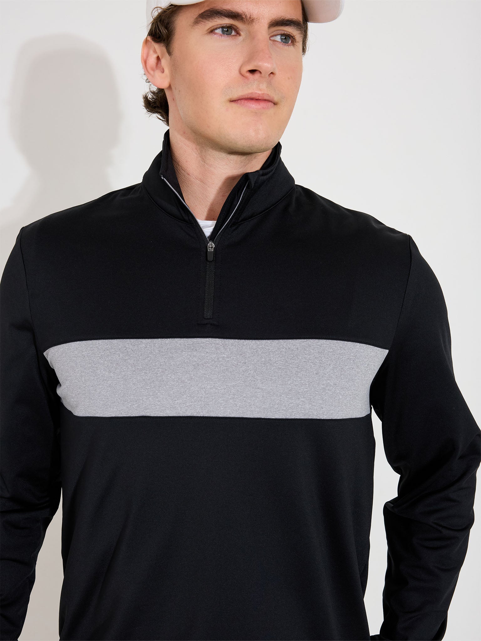 Mens Club midlayer - black/lt grey-3