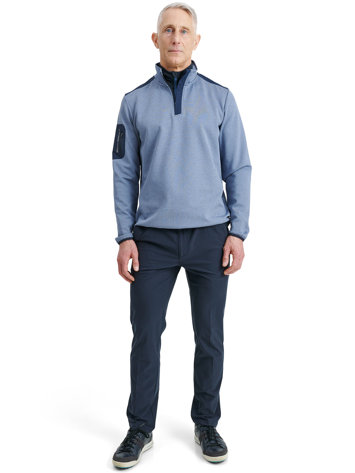 Mens Scramble halfzip - blue-2