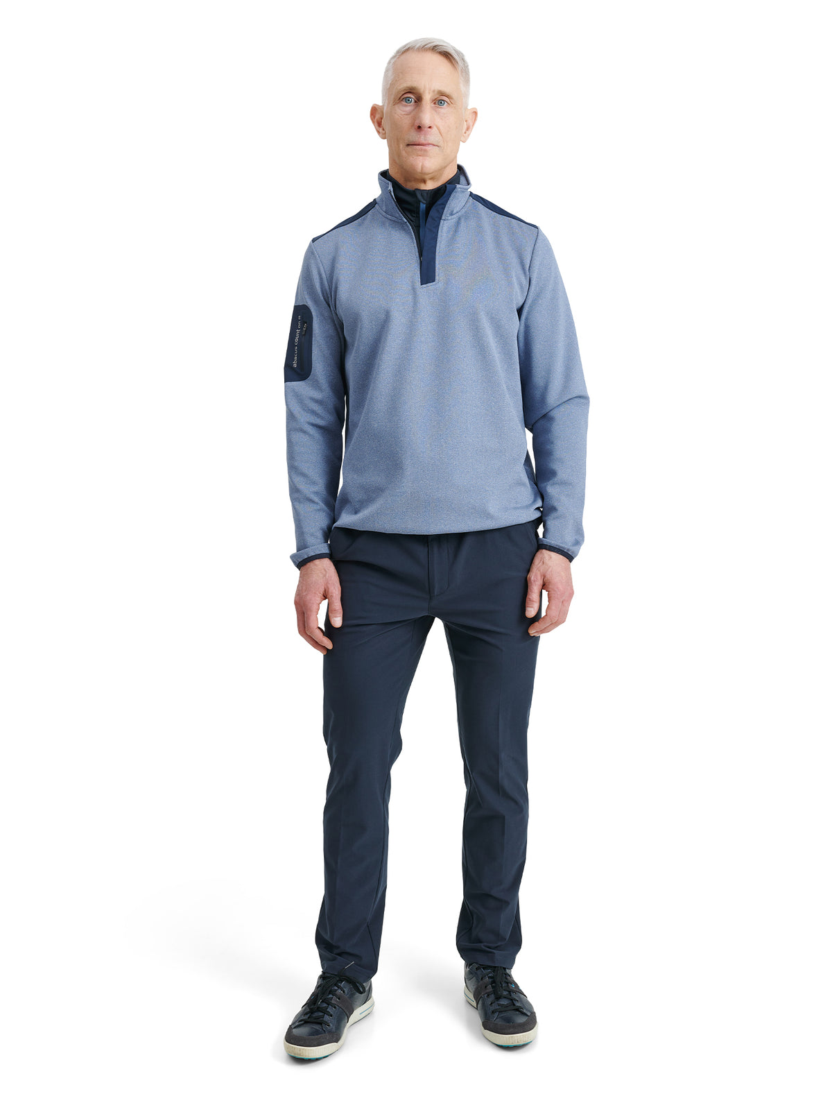 Mens Scramble halfzip - blue-3