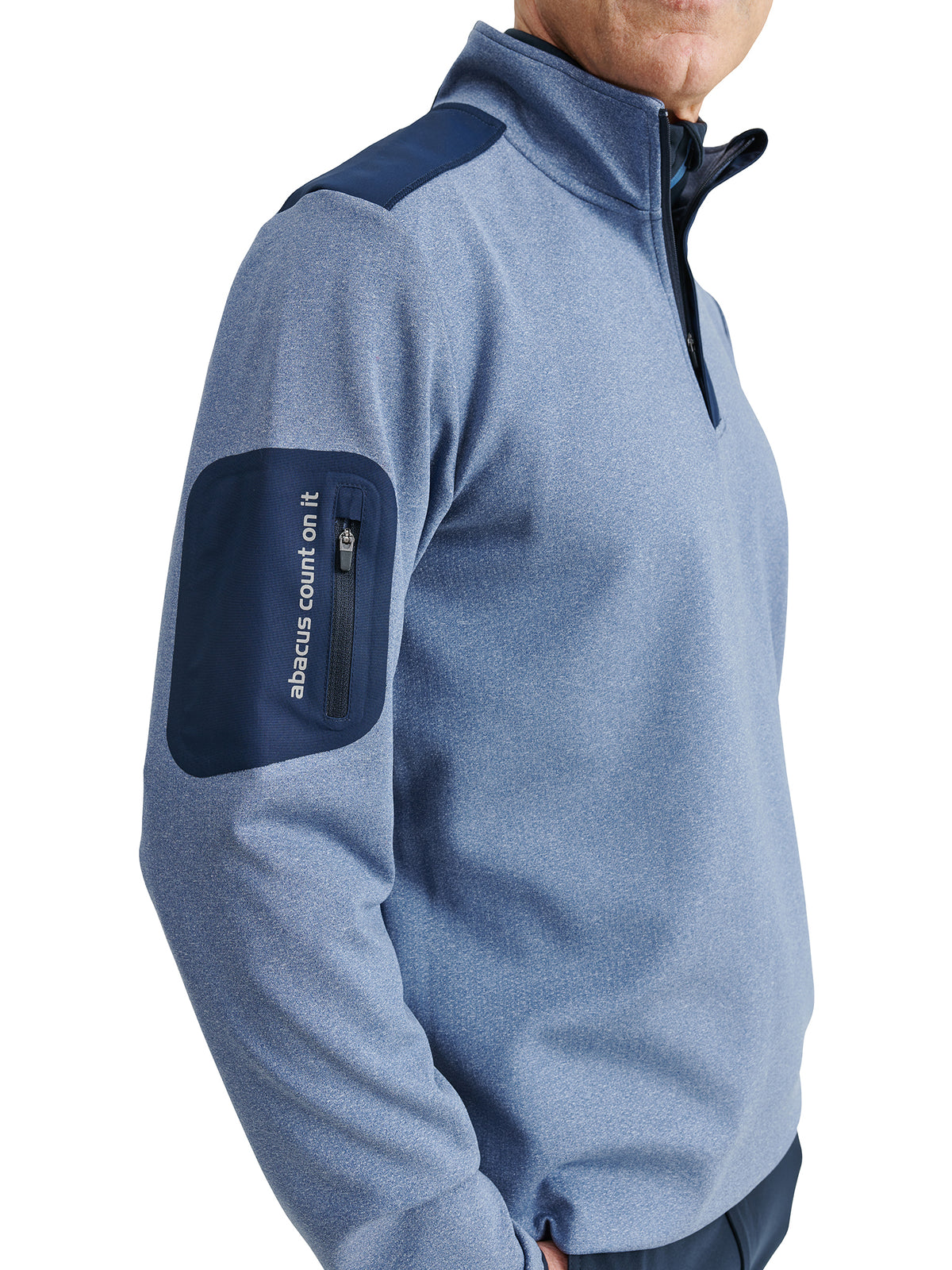 Mens Scramble halfzip - blue-4
