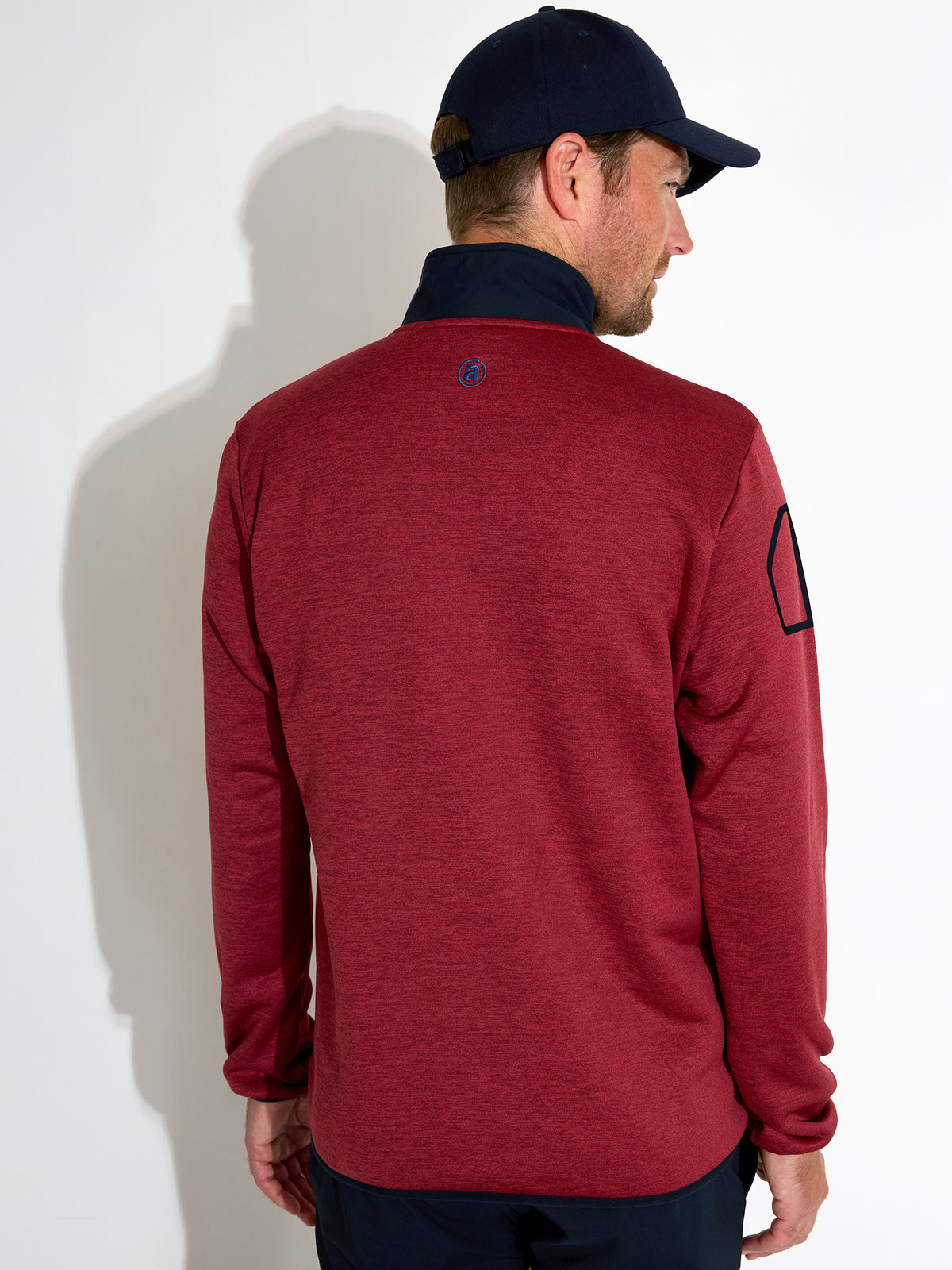 Mens Arden midlayer - cranberry-1