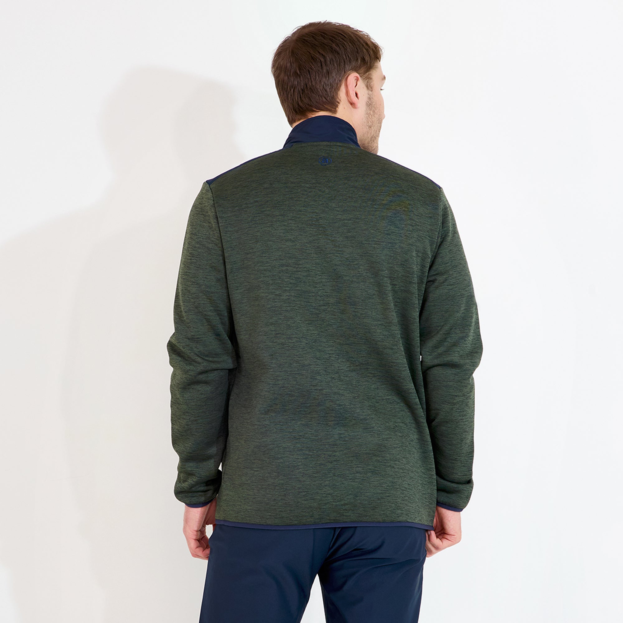 Mens Arden midlayer fullzip - forest melange-3