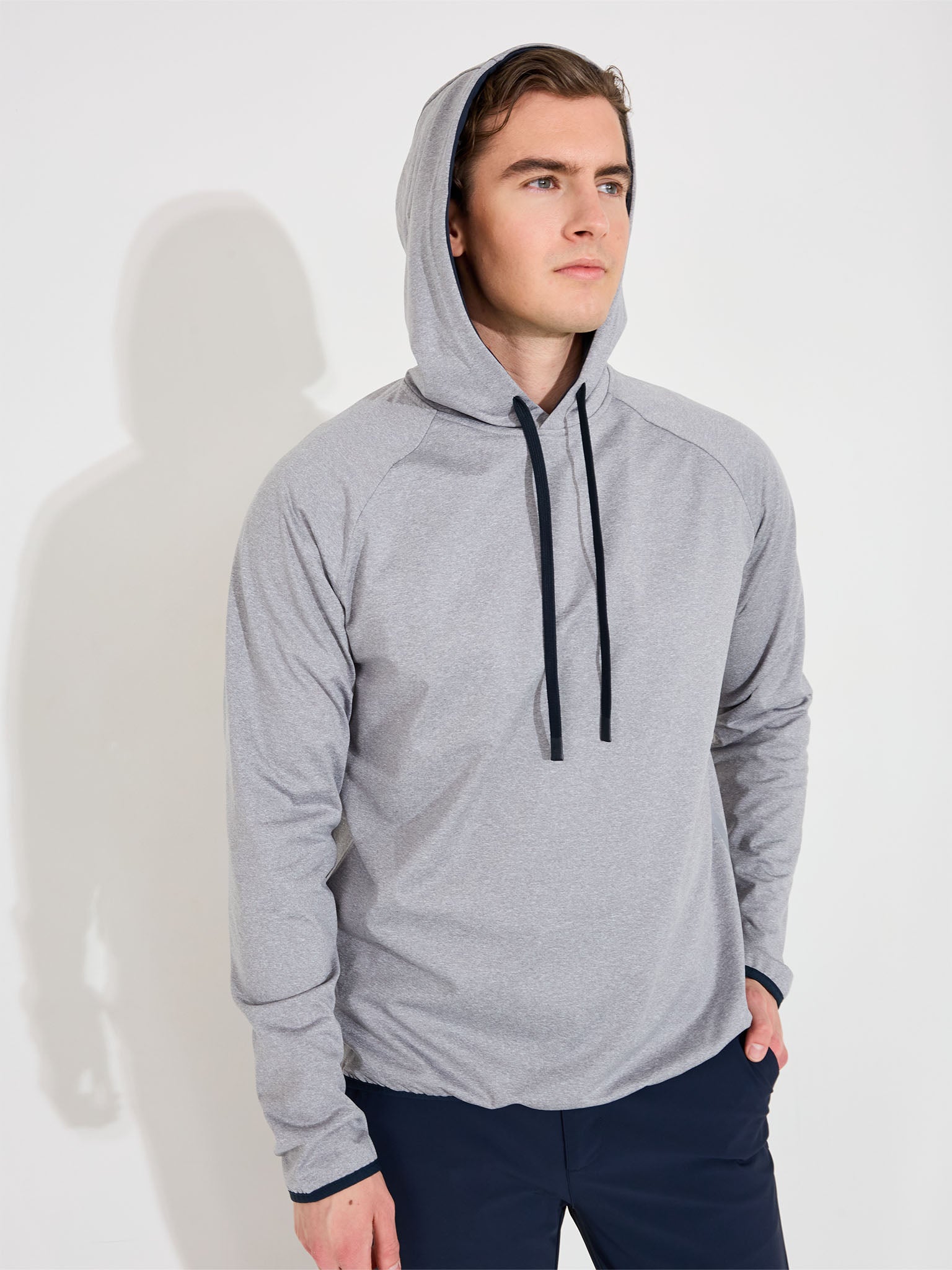 Mens Loop hoodie - lt.greymelange