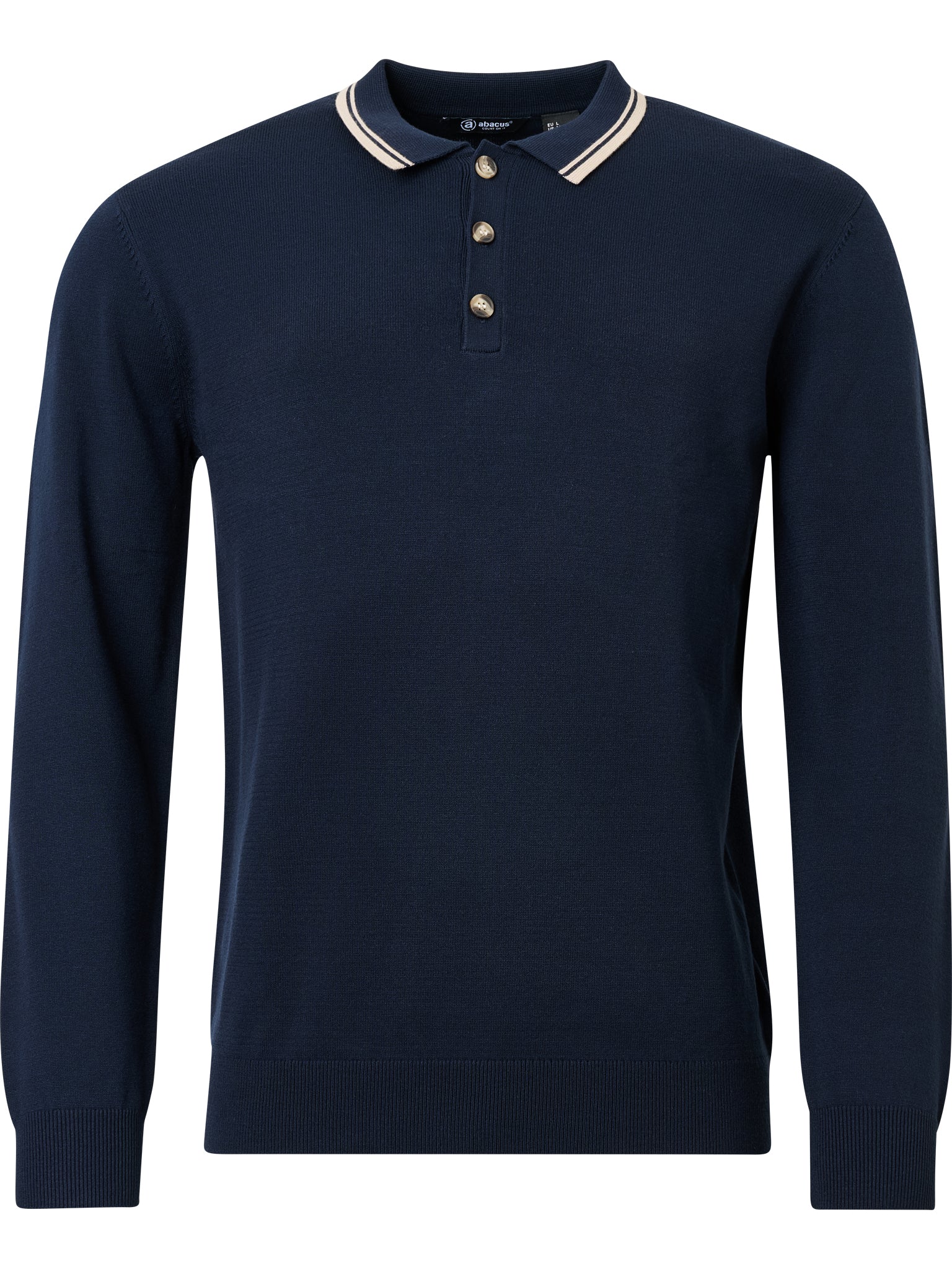 Mens Niblick longsleeve polo - navy-5