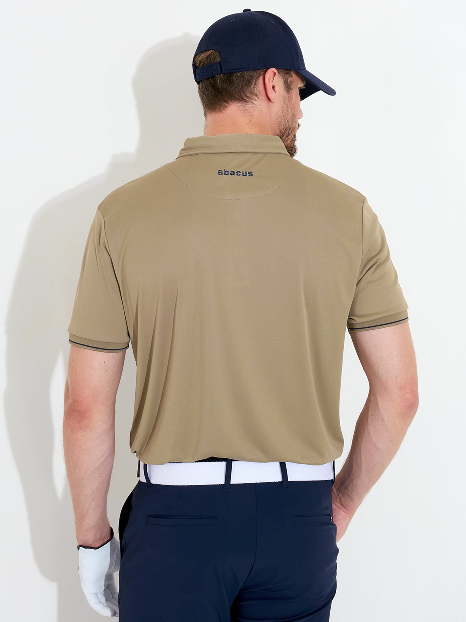 Mens Hamilton drycool polo - taupe