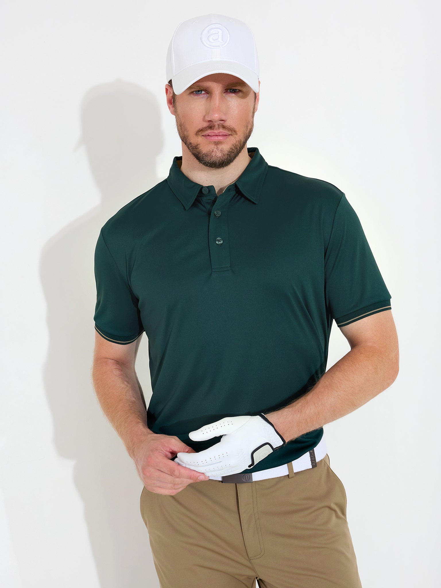 Mens Hamilton drycool polo - course green-1