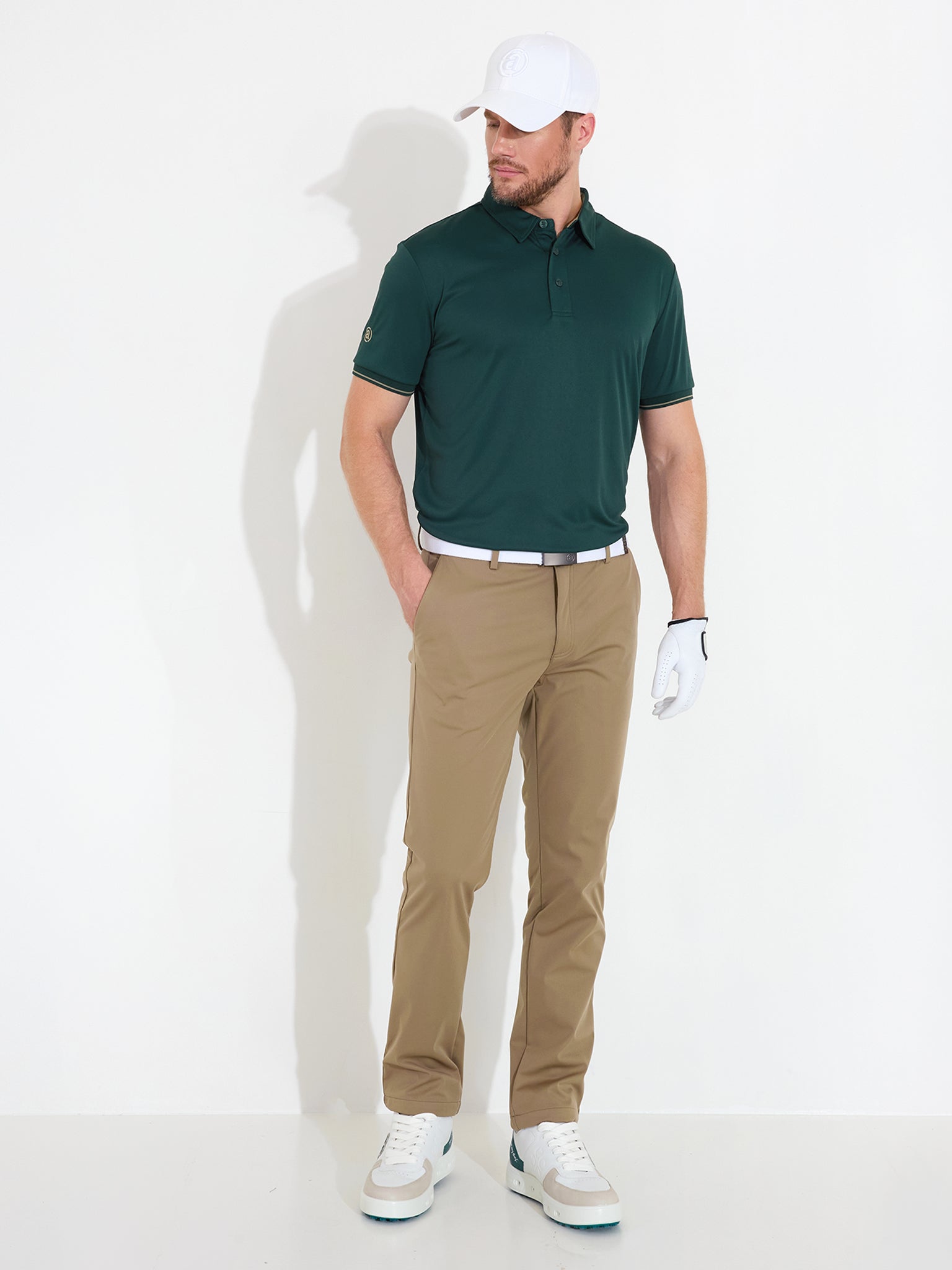 Mens Hamilton drycool polo - course green-3