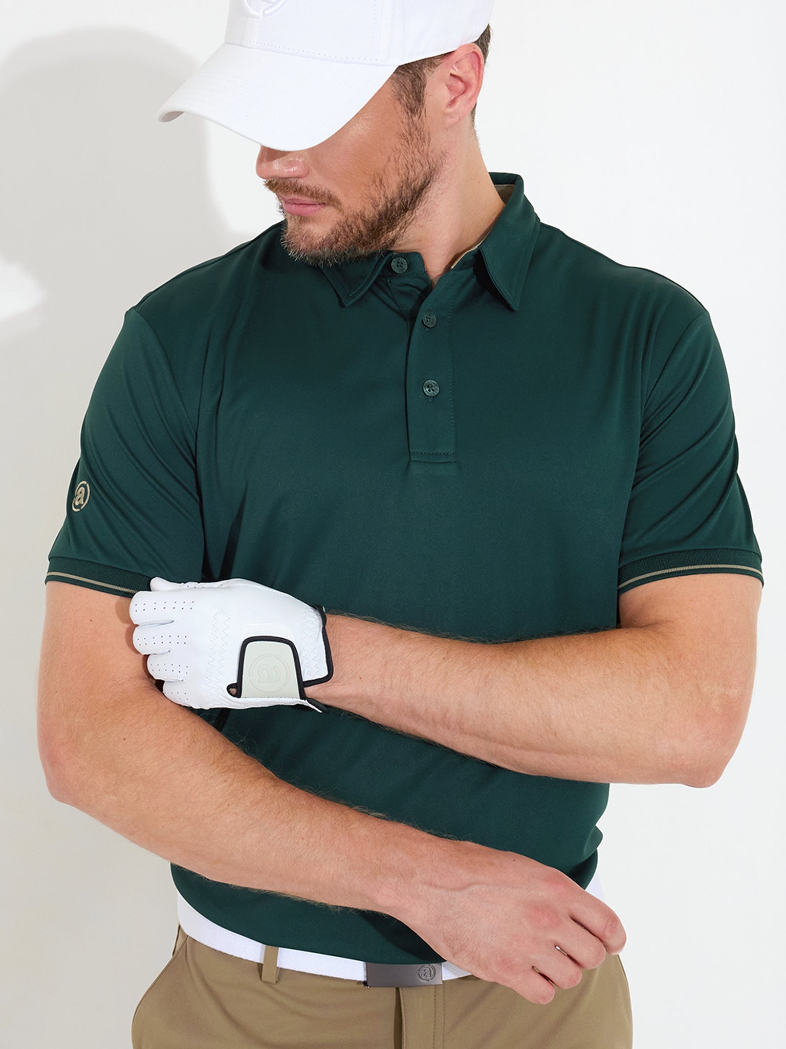 Mens Hamilton drycool polo - course green-5