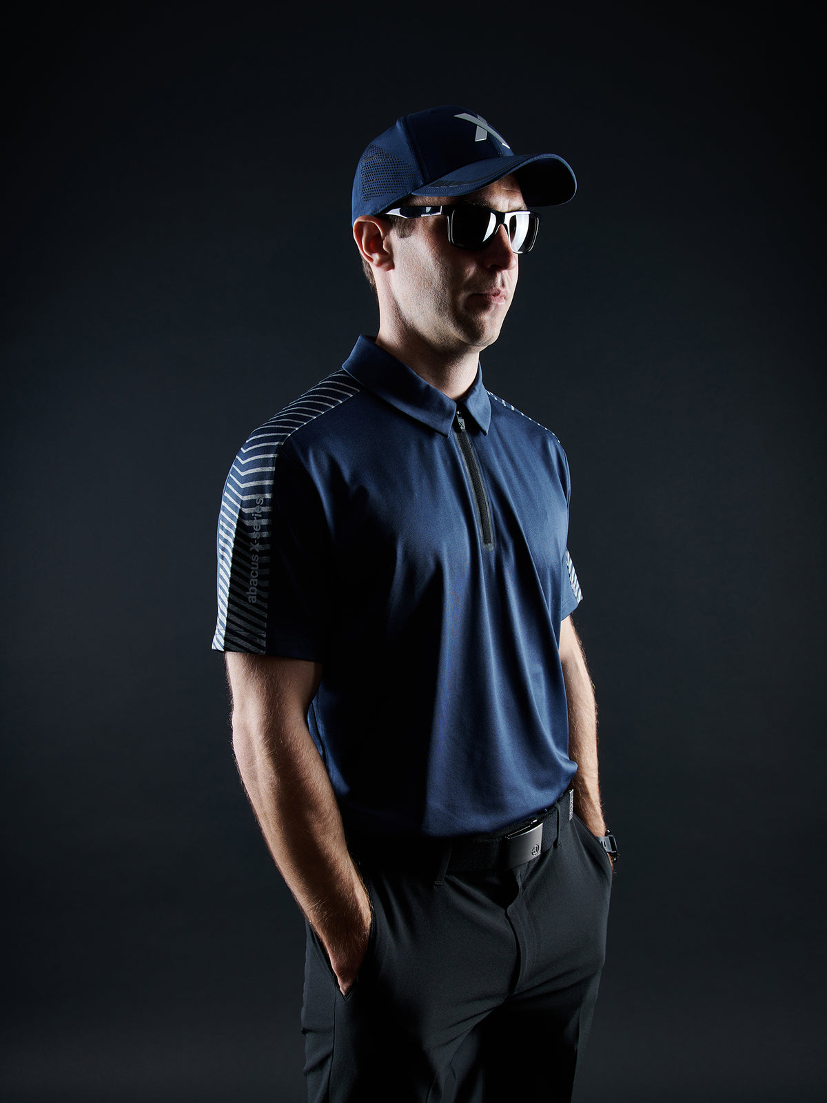 Mens Albatross polo - navy combo-1