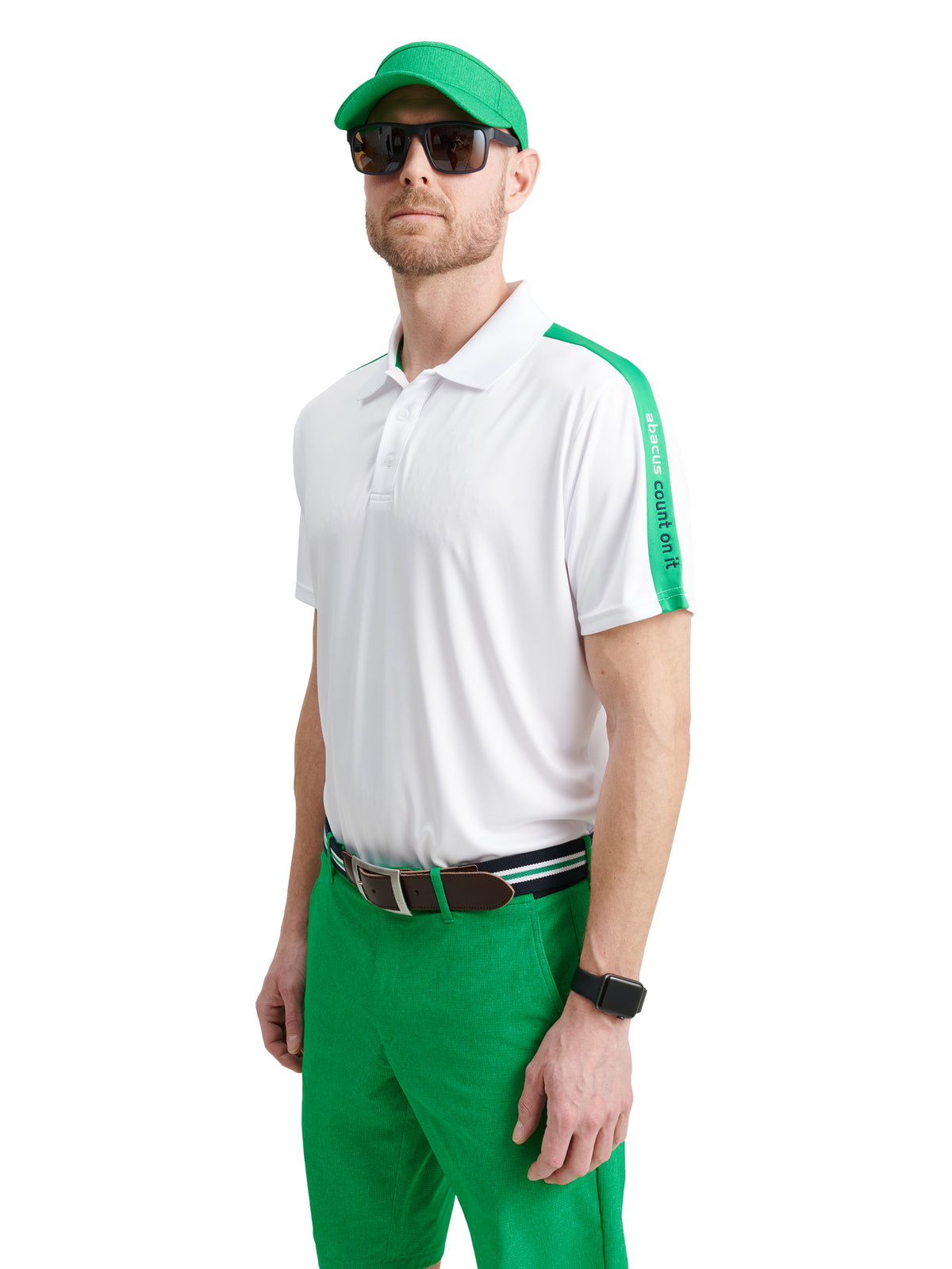 Mens Bandon drycool polo - white/fairway-1