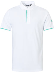 Mens Pikewood drycool polo - white/lagoon