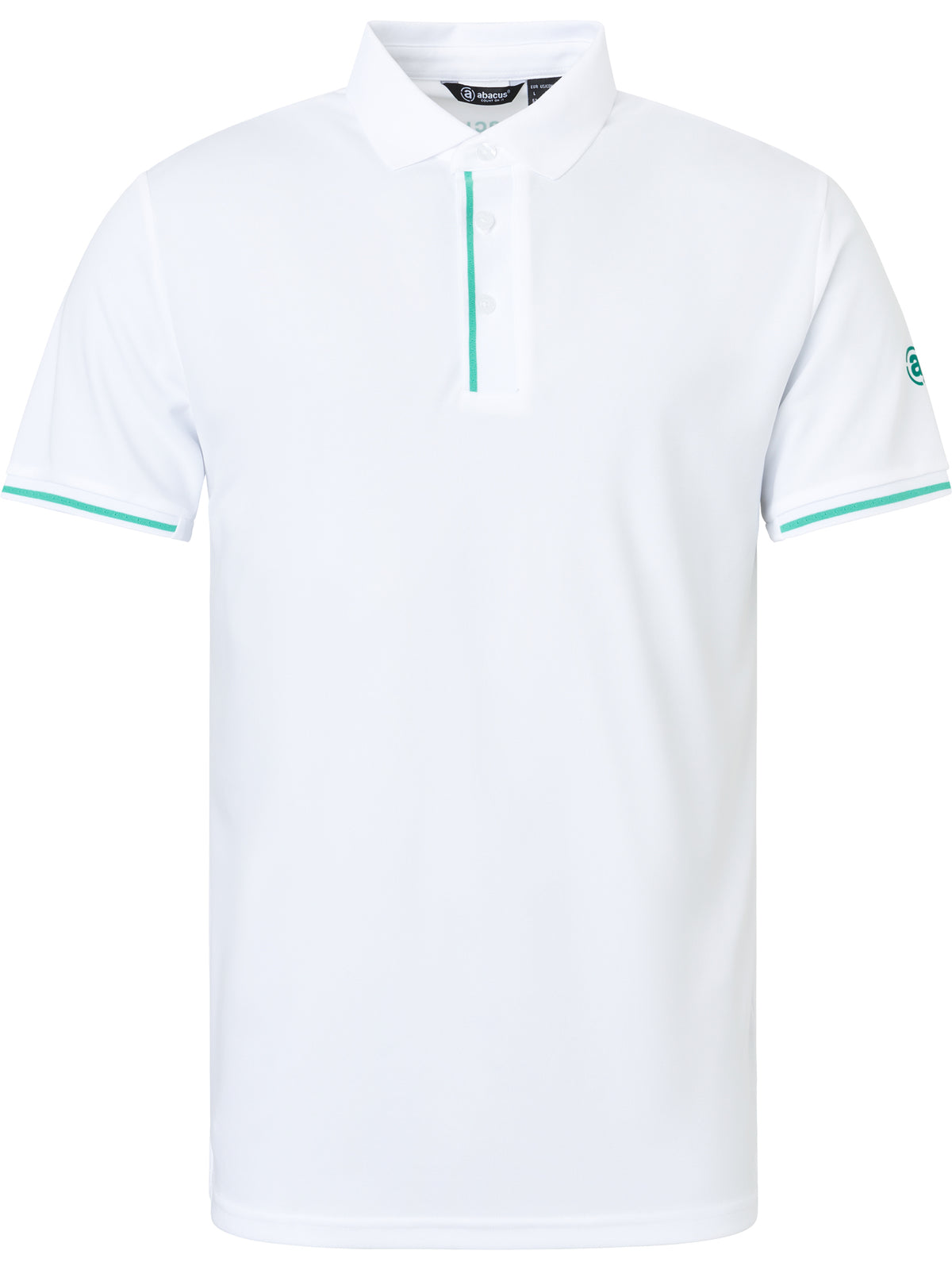 Mens Pikewood drycool polo - white/lagoon-2