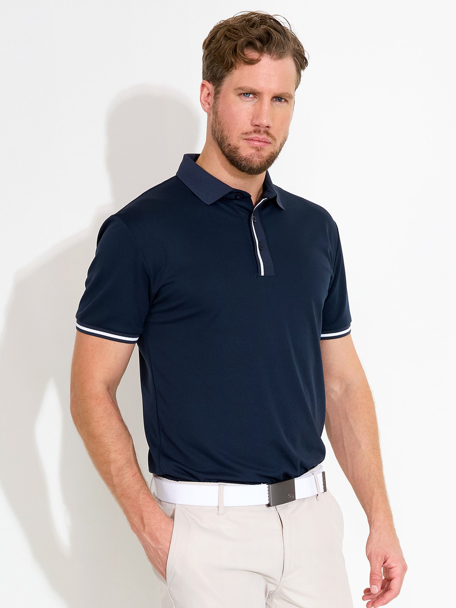 Mens Pikewood drycool polo - navy – Abacus Sportswear