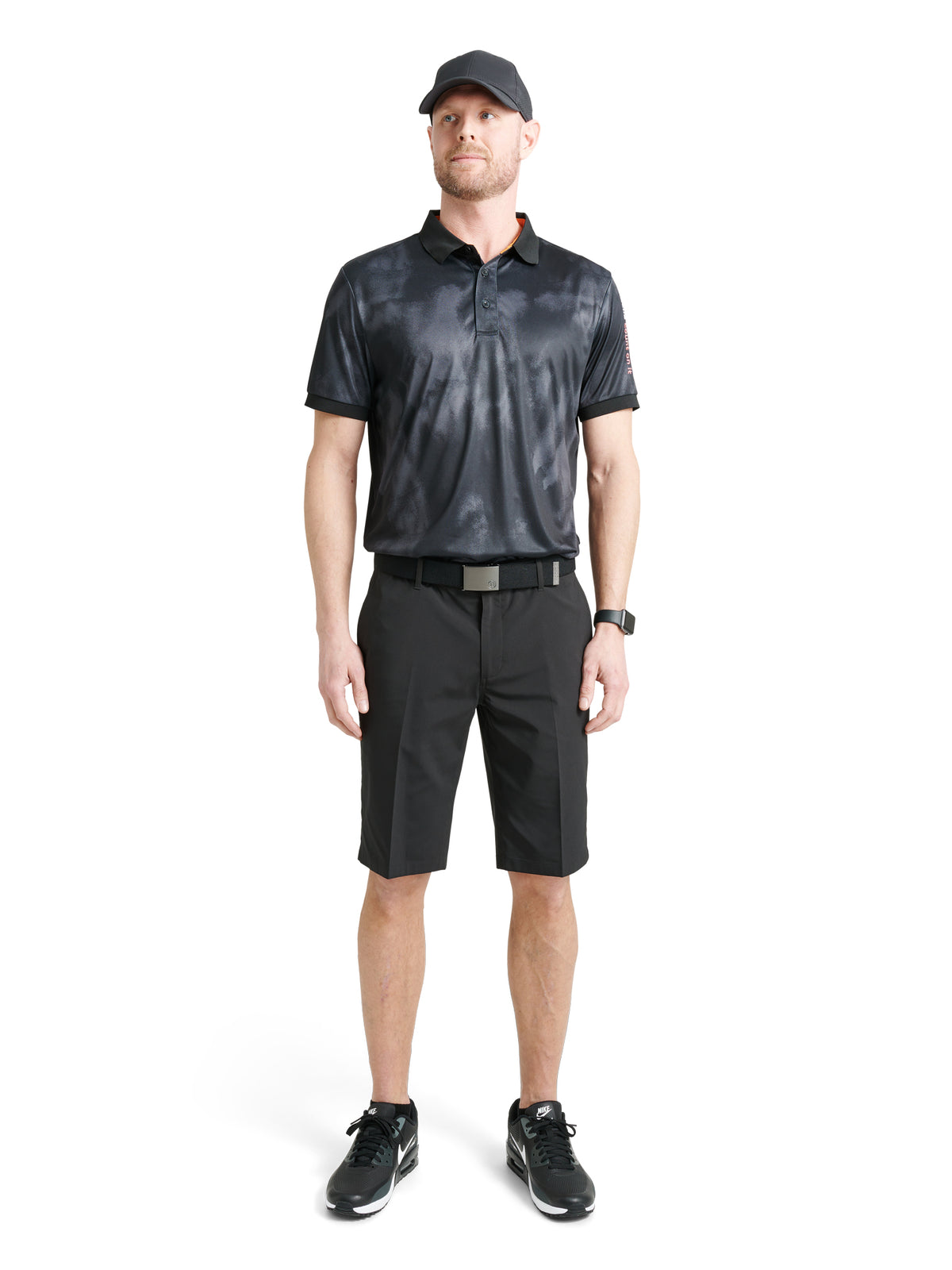 Mens Lahinch drycool polo - black/grey-2