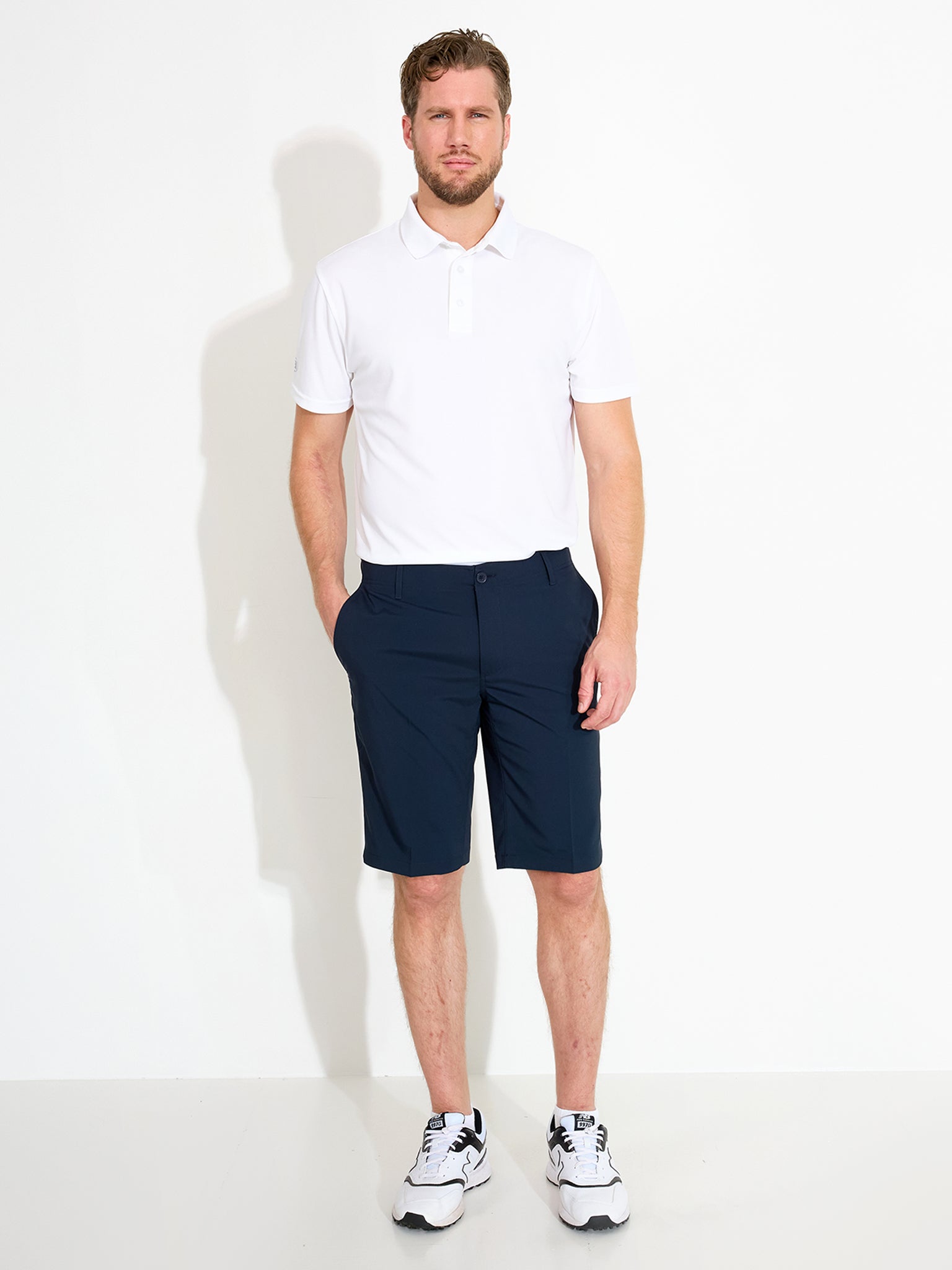 Mens Cray drycool polo - white-3